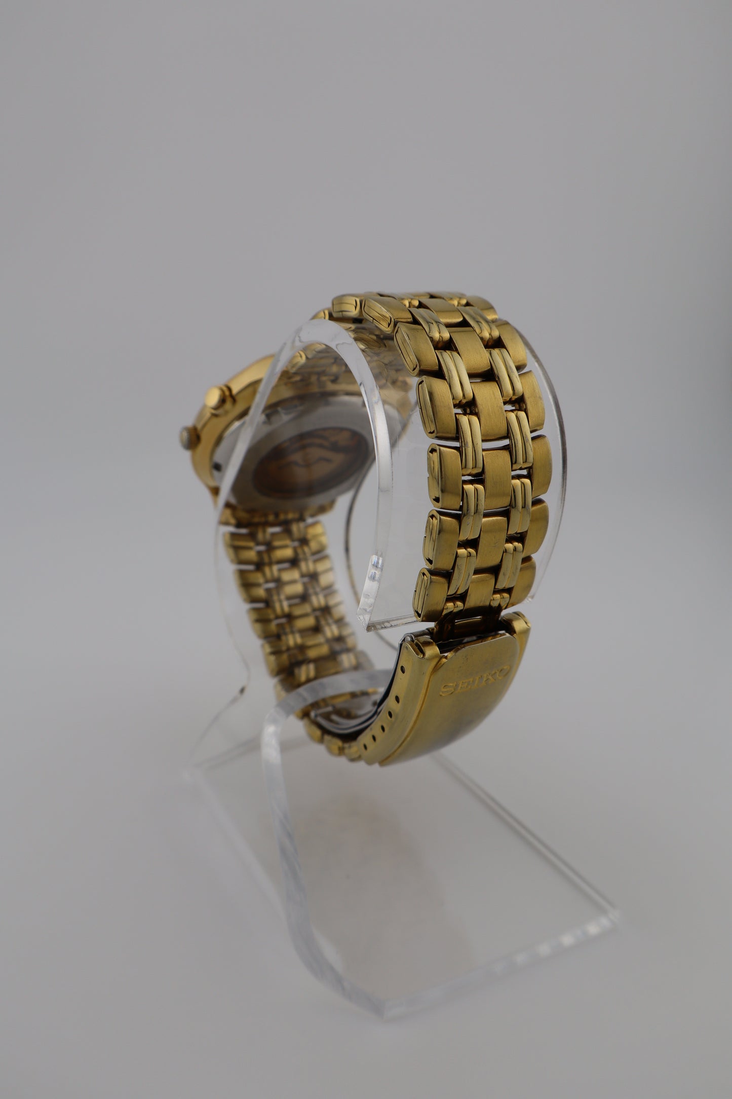 Vintage Seiko Kinetic Skeleton-Back 5M42-0A19 Men's Watch