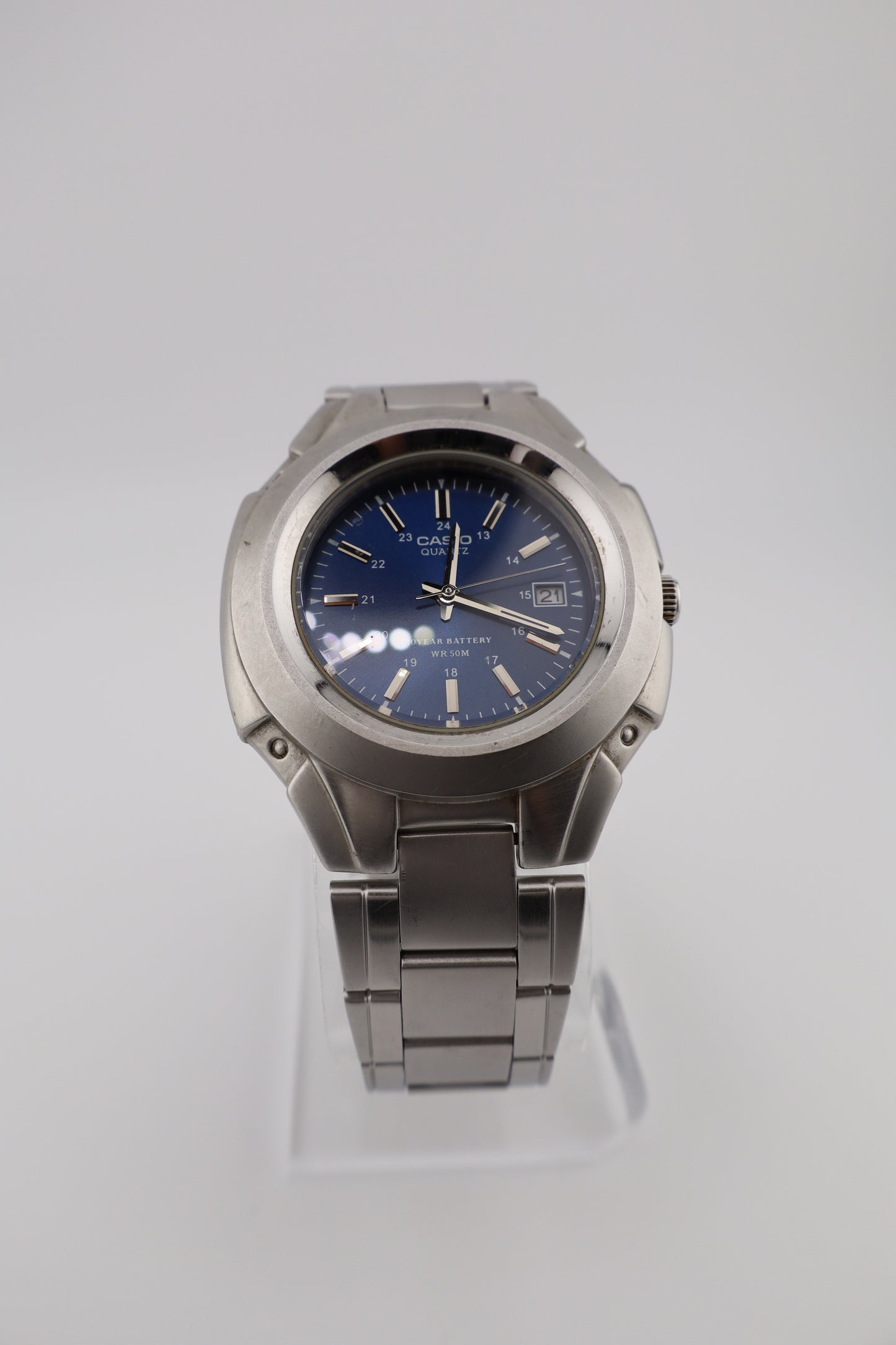 Casio MTP-3050 Quartz Stainless Steel Watch with Date Display