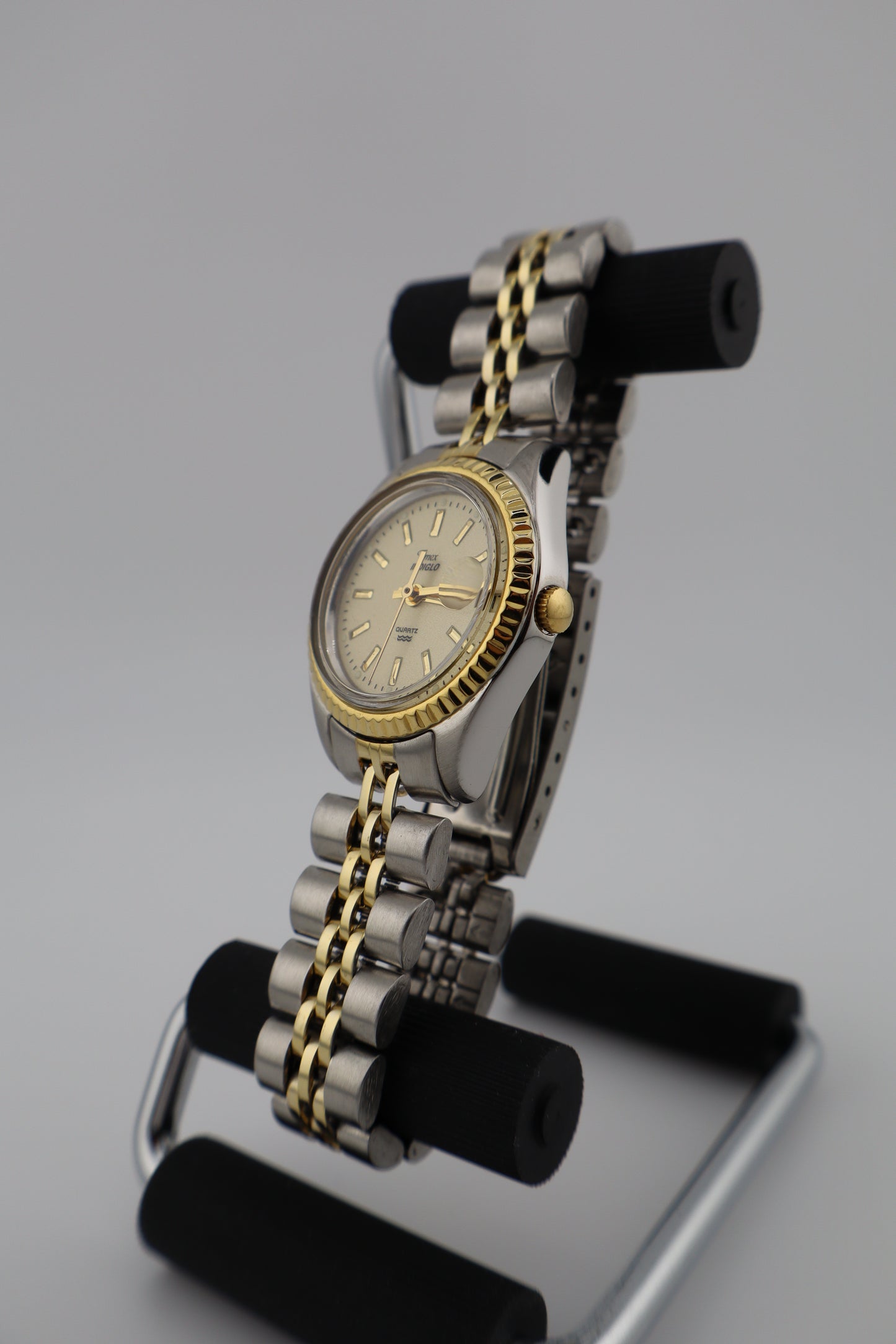 Vintage 1990s Timex Indiglo Two-Tone Quartz Women's Watch