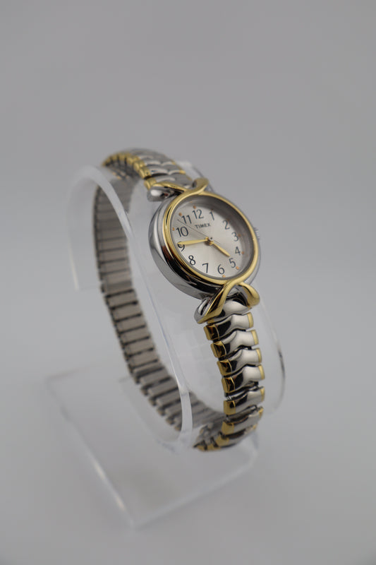 Vintage Timex 1990's Two-Tone Quartz Women's Watch w/ Expansion Band