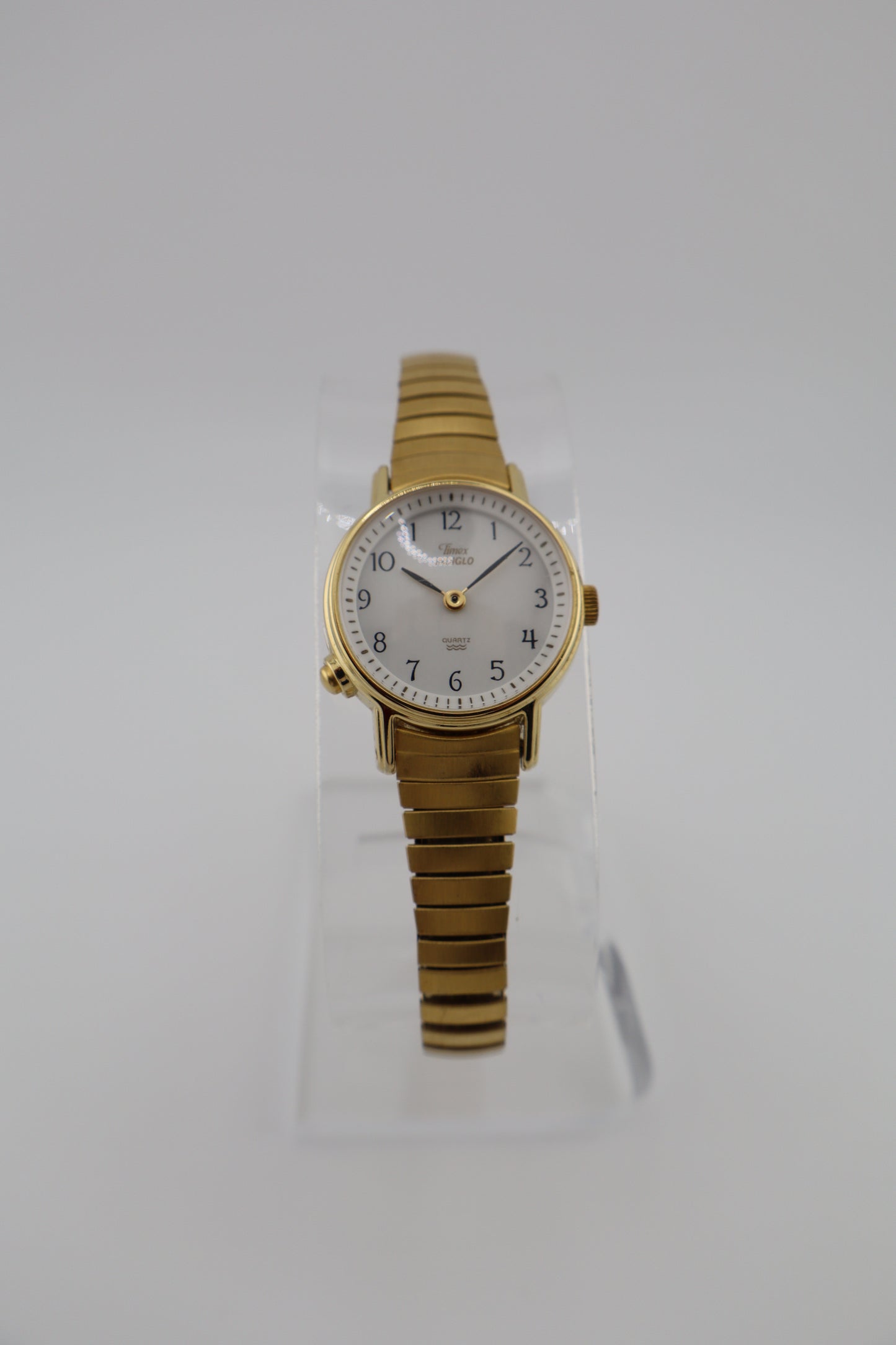 Vintage 1990s Timex Indiglo Gold-Tone Quartz Women's Watch w/ Expansion Band