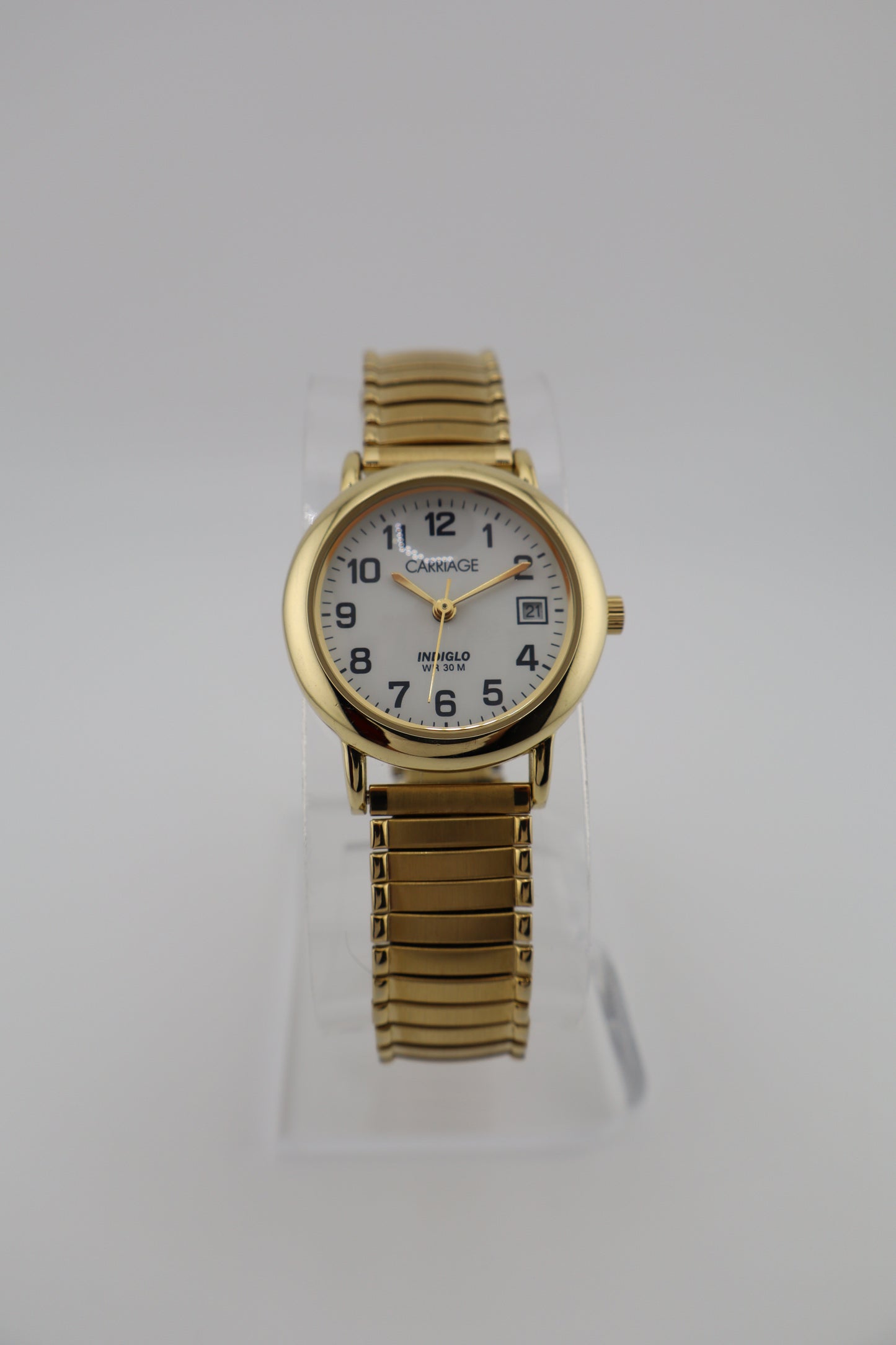 Carriage Indiglo Gold-Tone Quartz Women's Watch w/ Expansion Band