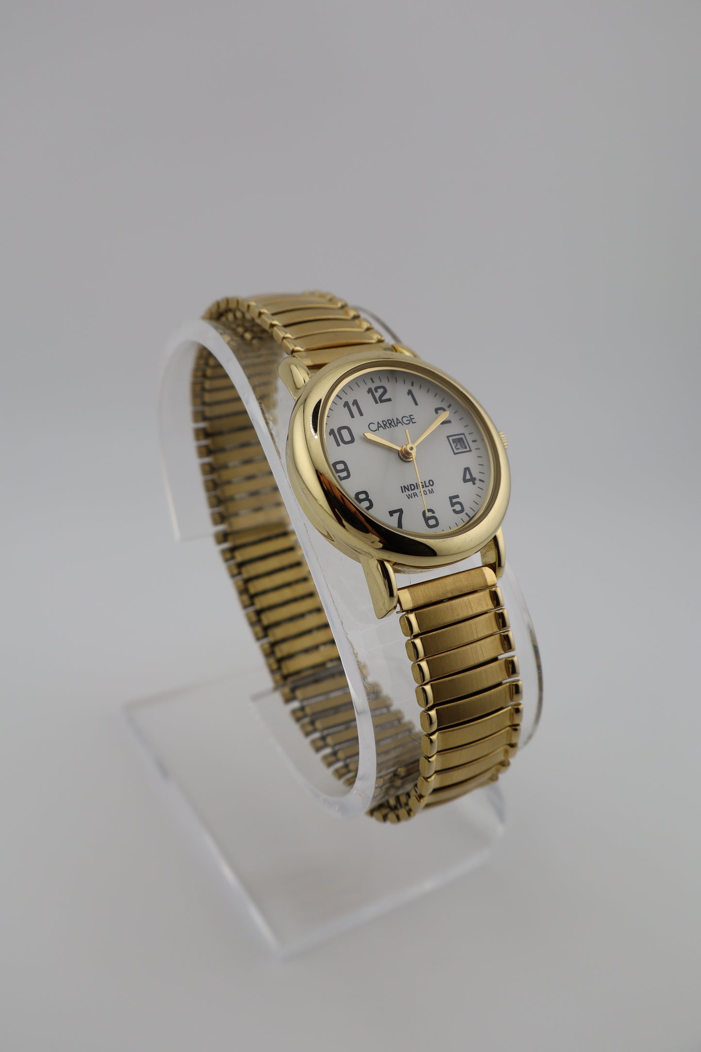 Carriage Indiglo Gold-Tone Quartz Women's Watch w/ Expansion Band