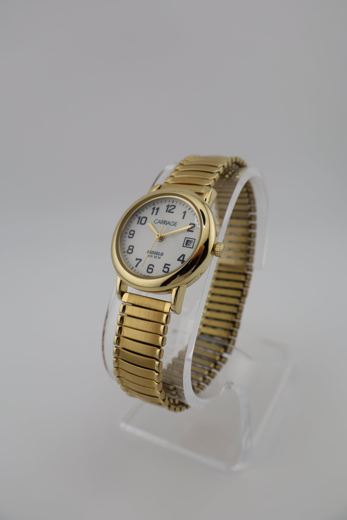 Carriage Indiglo Gold-Tone Quartz Women's Watch w/ Expansion Band