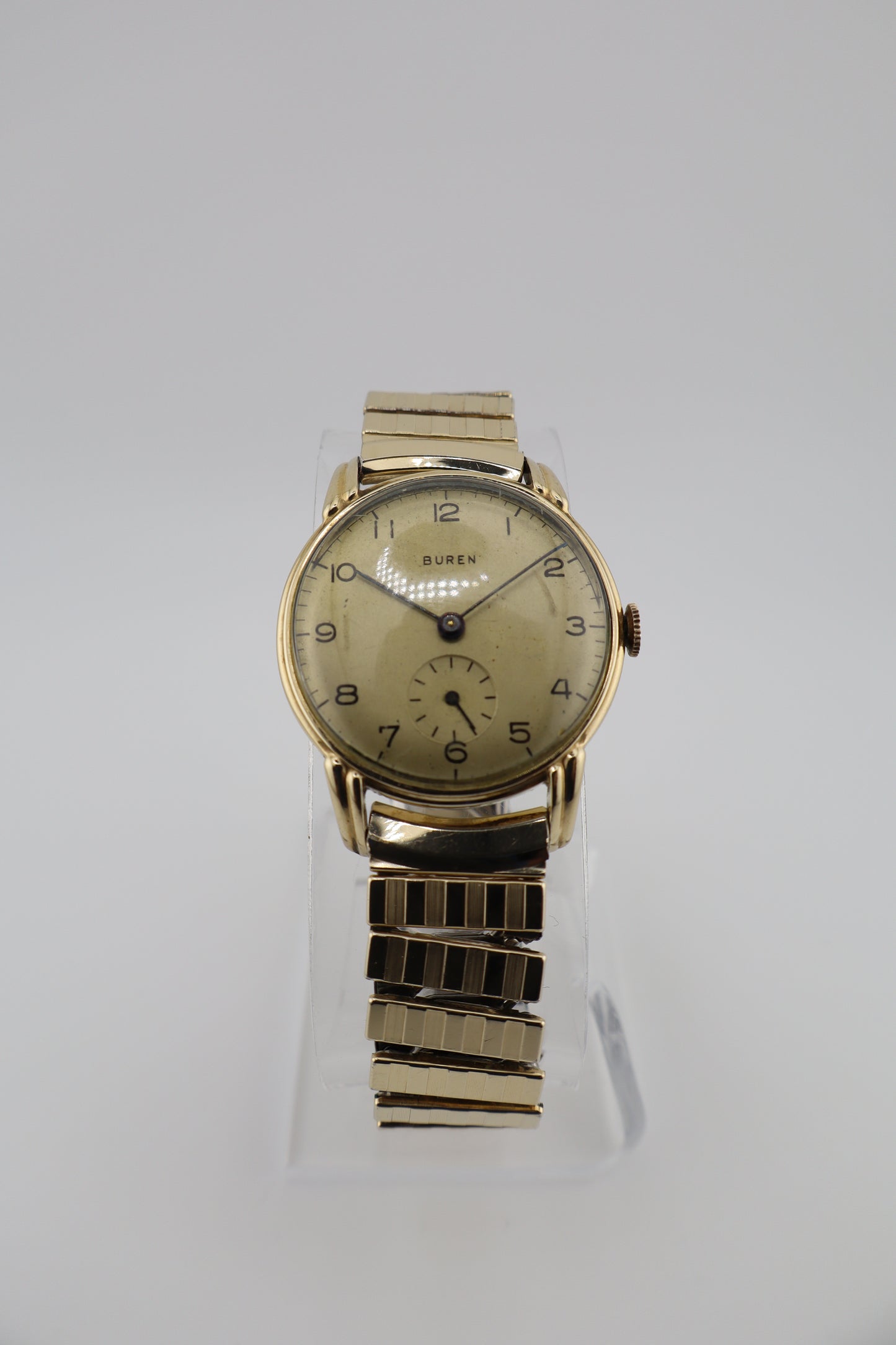 Vintage 1960's Buren 10K Gold Filled Manual Wind Swiss Men's Watch