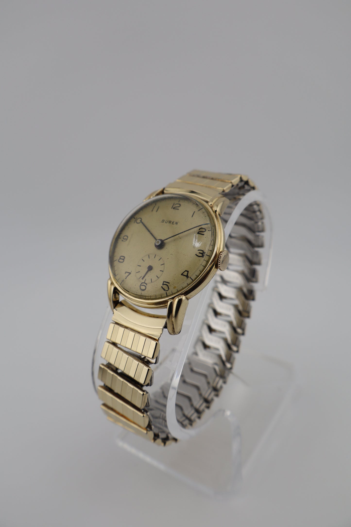Vintage 1960's Buren 10K Gold Filled Manual Wind Swiss Men's Watch