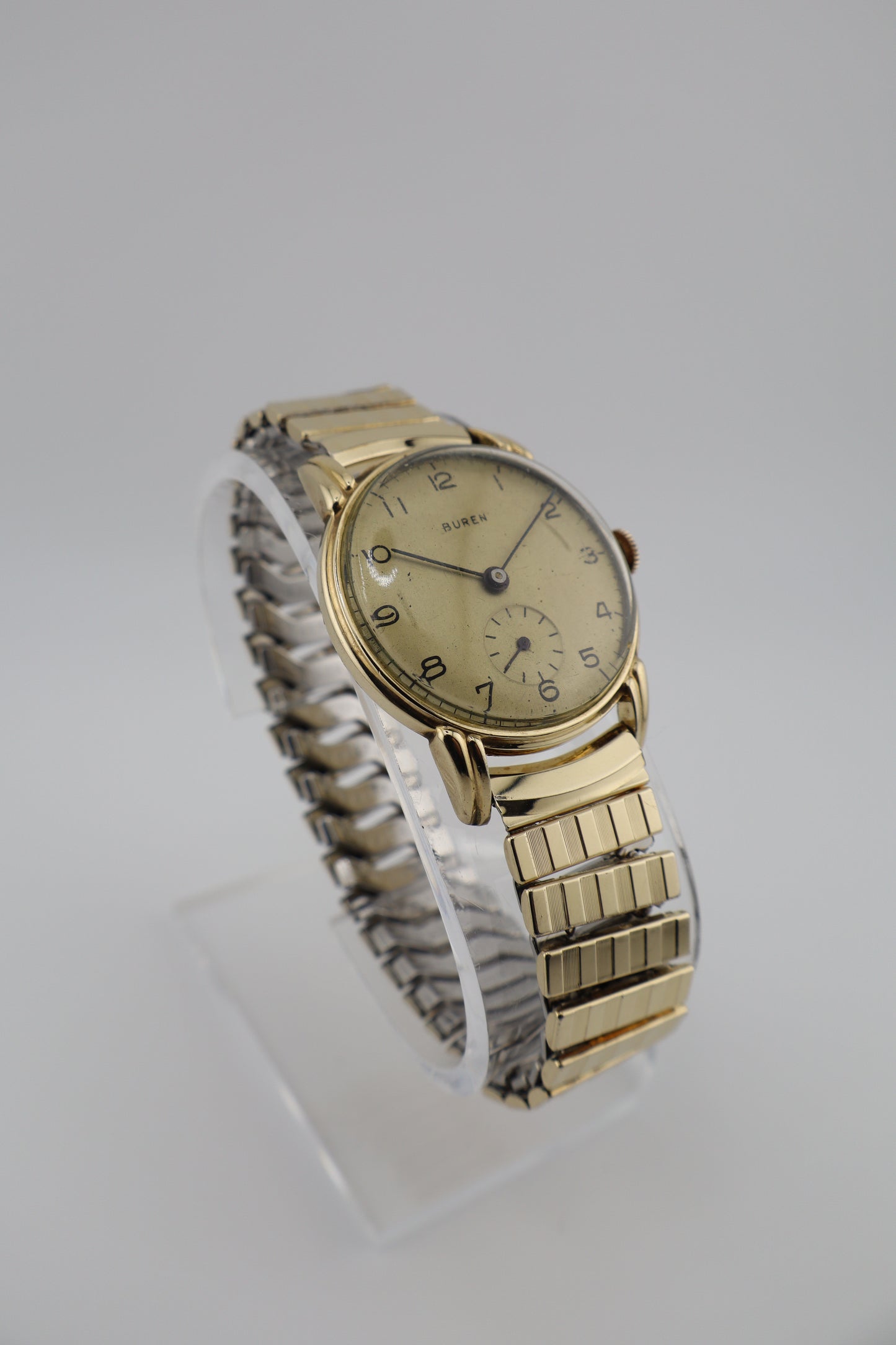 Vintage 1960's Buren 10K Gold Filled Manual Wind Swiss Men's Watch