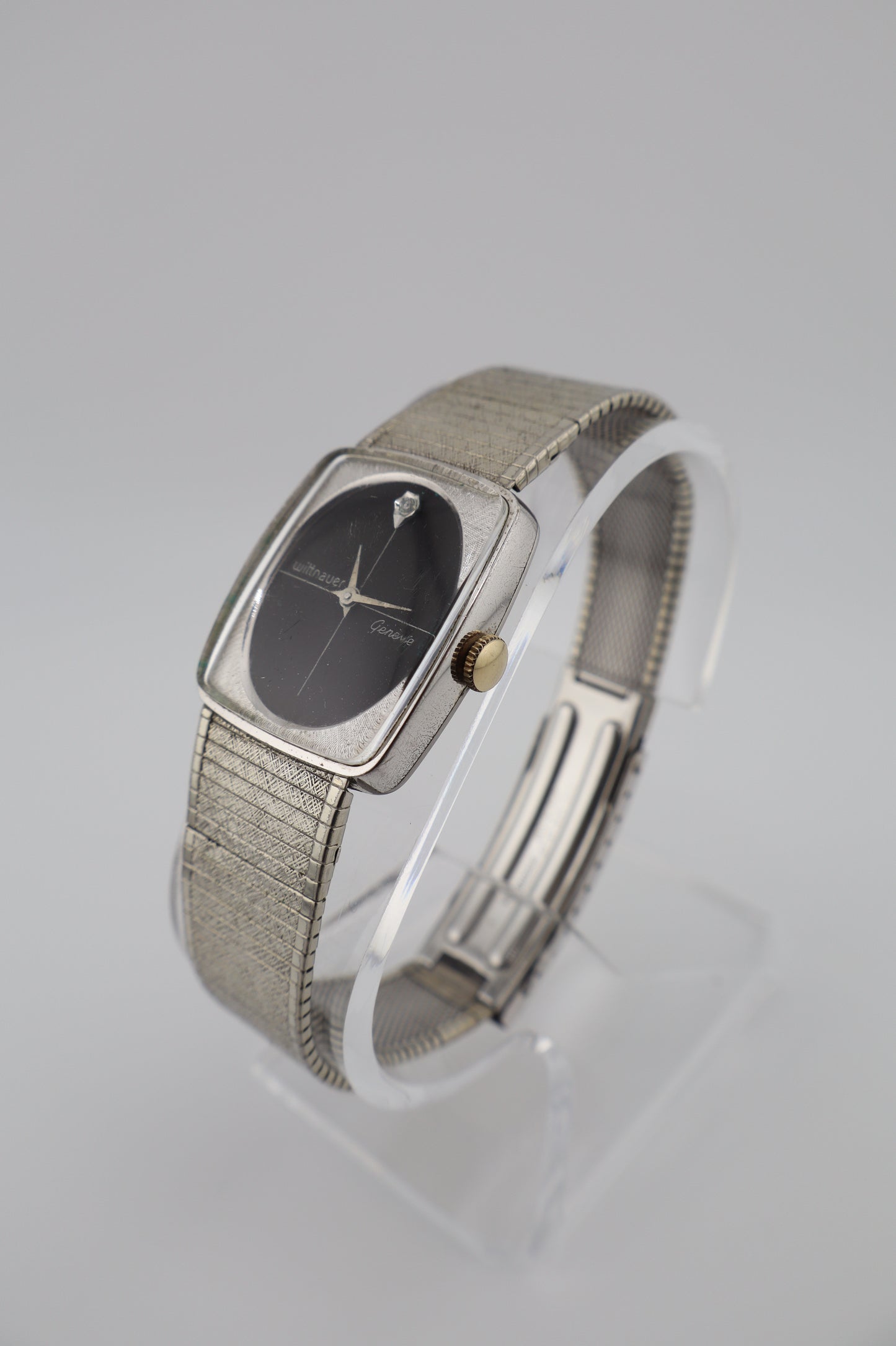 Vintage Wittnauer Geneve Diamond Museum Series Manual-Wind Tank Women's Watch