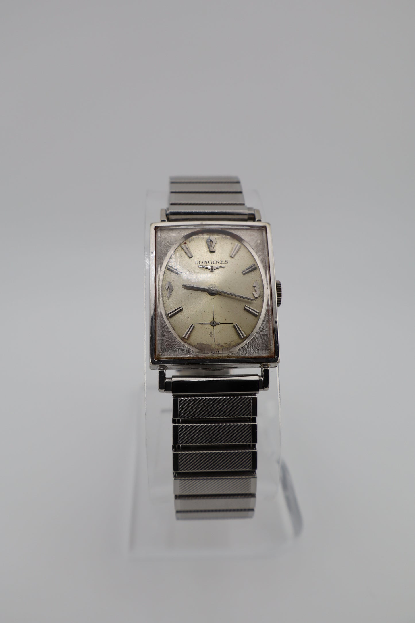 Vintage 1966 Longines World Fair Tank 10KGF Manual Wind Men's Watch