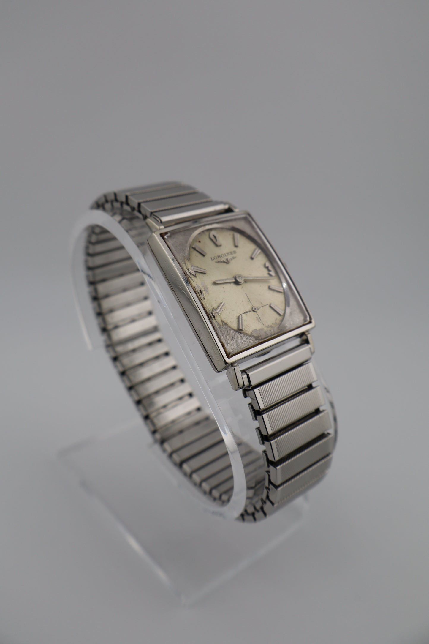 Vintage 1966 Longines World Fair Tank 10KGF Manual Wind Men's Watch