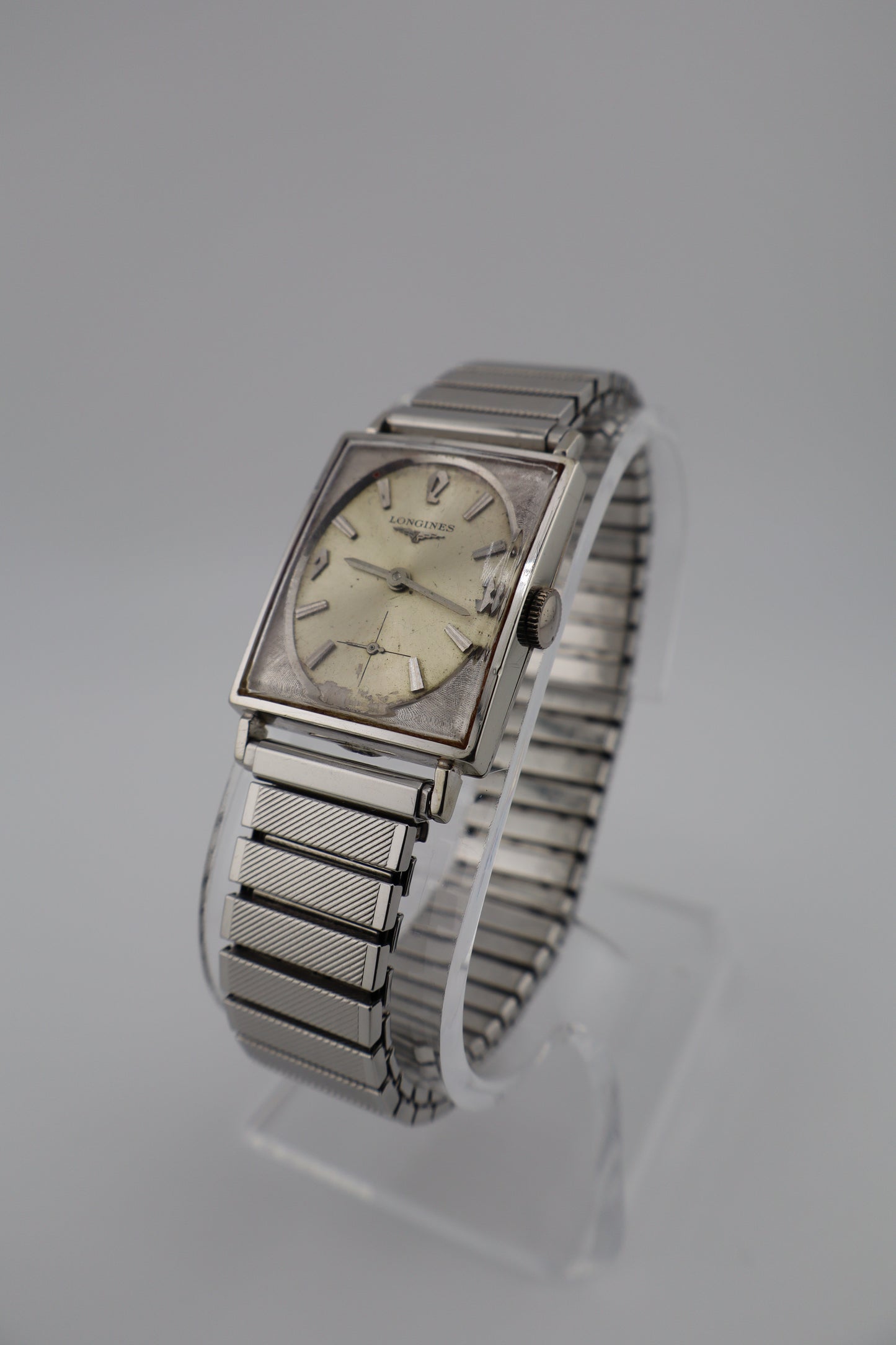 Vintage 1966 Longines World Fair Tank 10KGF Manual Wind Men's Watch