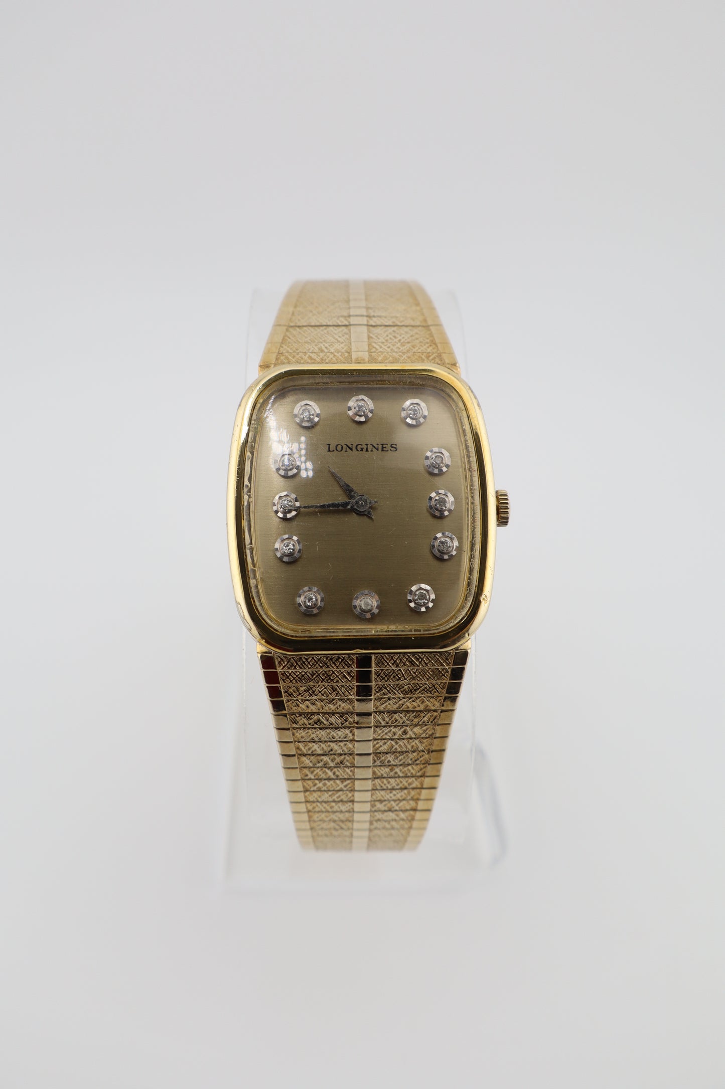 Vintage Longines 10K RGP Prestige Oval Diamond Manual-Wind Men's Watch