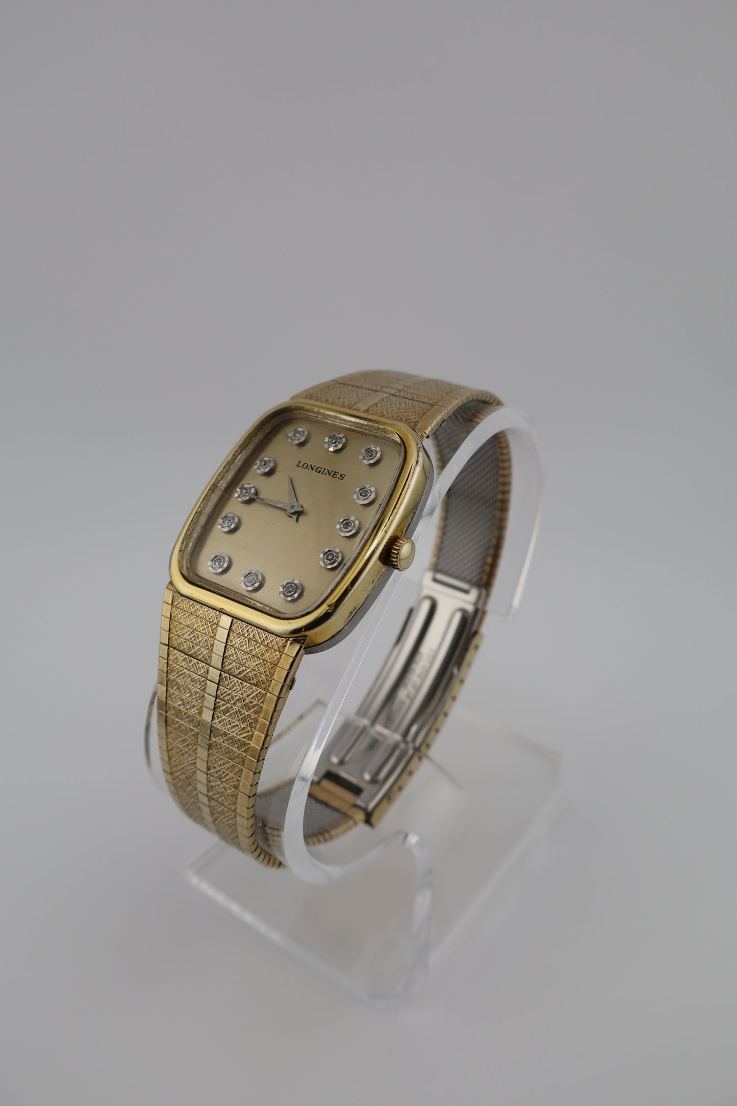 Vintage Longines 10K RGP Prestige Oval Diamond Manual-Wind Men's Watch