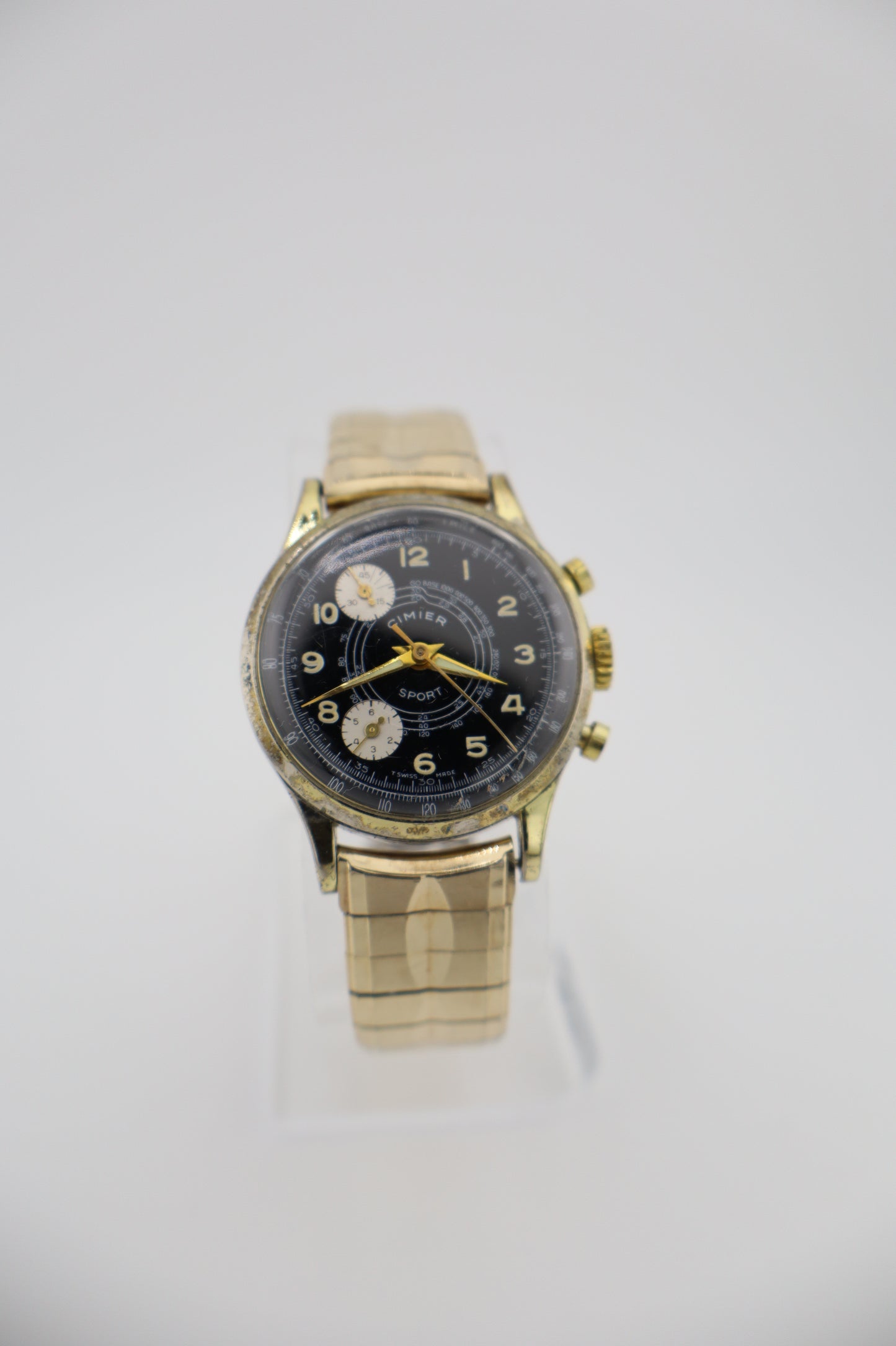 Vintage 1960s Cimier Sport Chronograph Swiss Manual Wind Men’s Watch