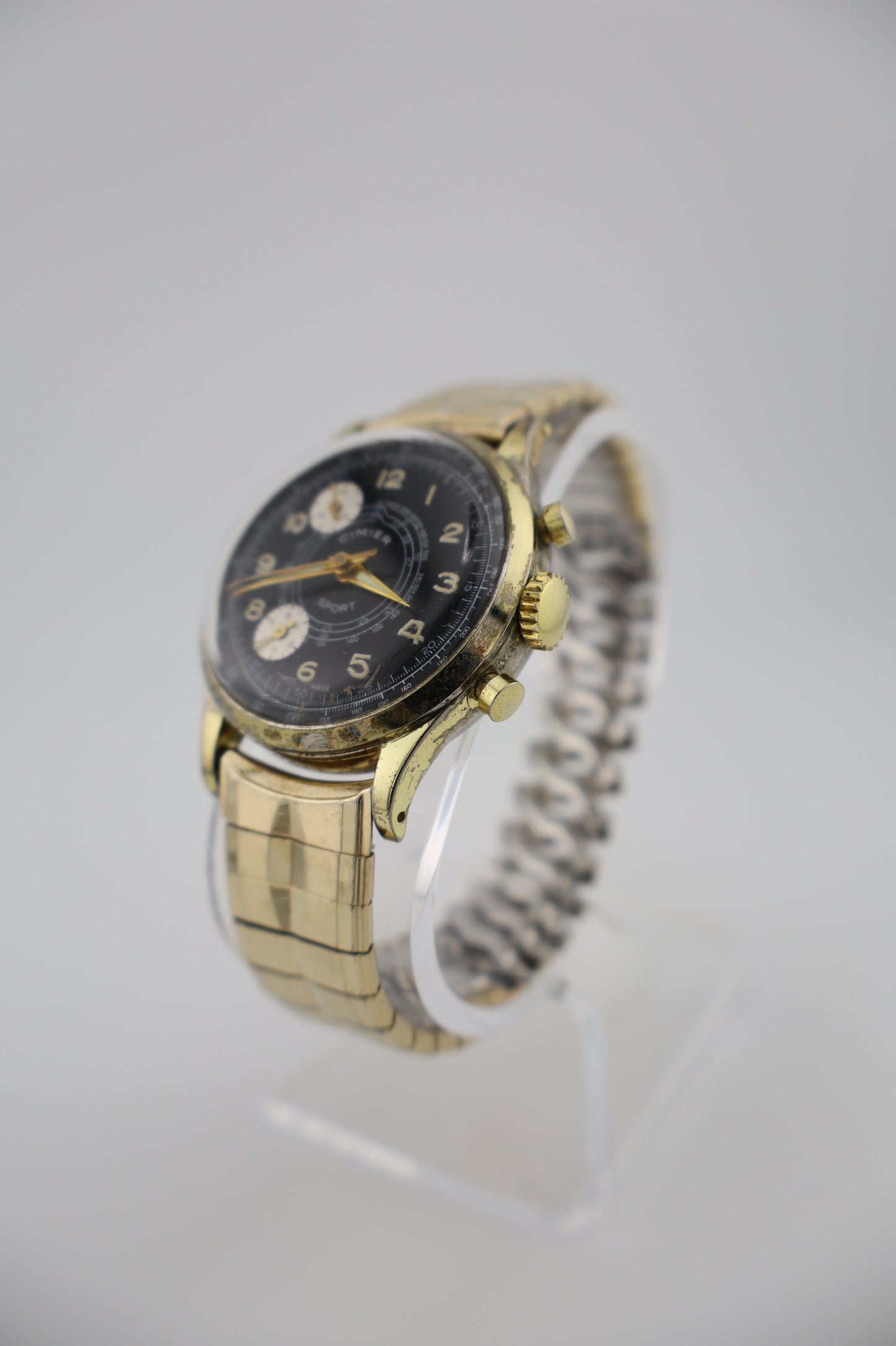 Vintage 1960s Cimier Sport Chronograph Swiss Manual Wind Men’s Watch