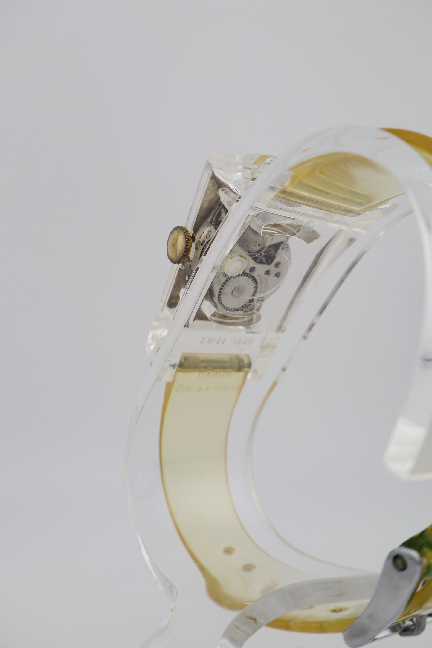 Vintage 1970s Nelson 17-Jewel Manual Wind Men’s Watch with Clear Case