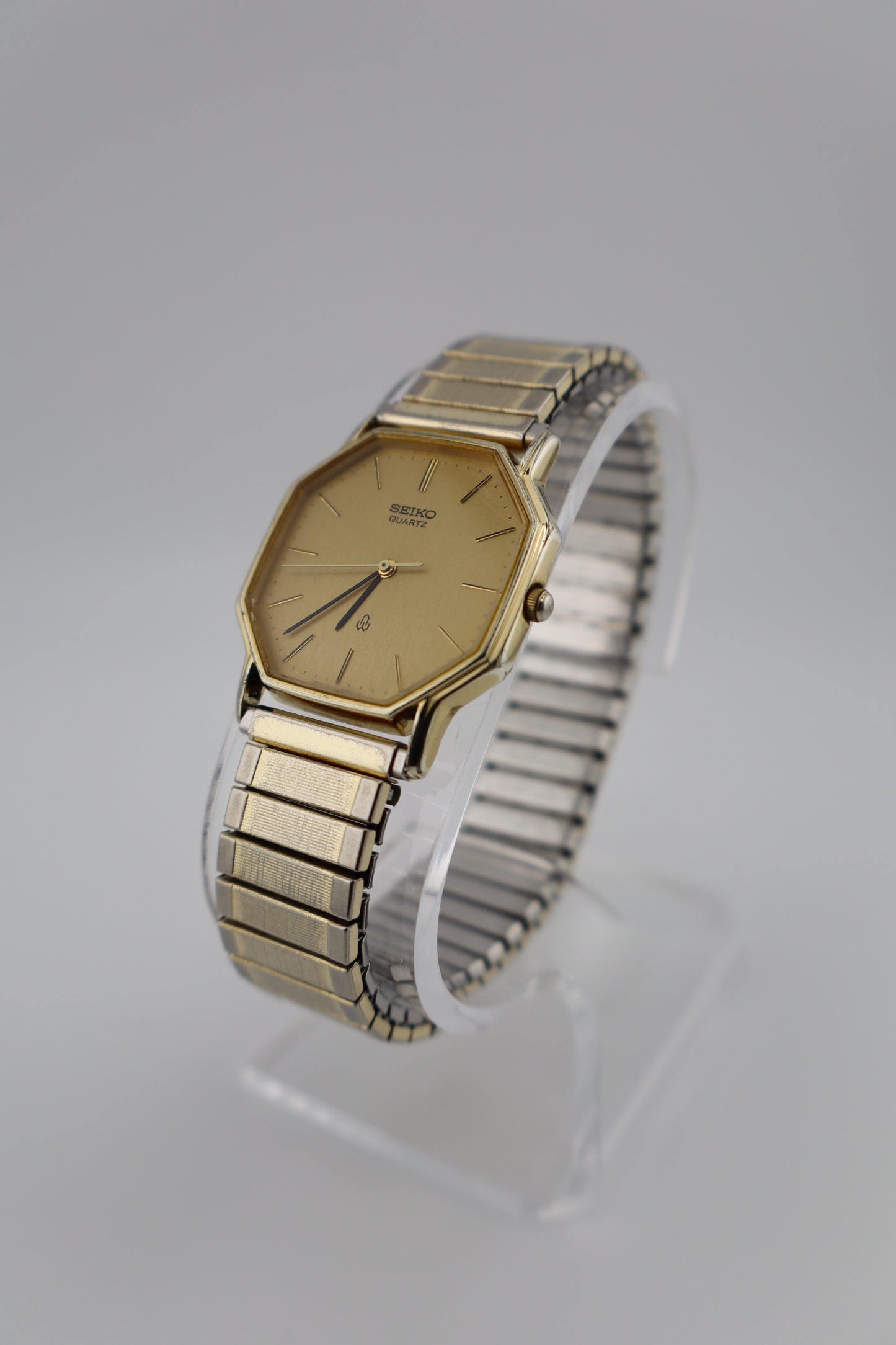 Vintage 1983 Seiko Chariot Octagonal Gold-Tone Quartz Men's Watch - New Battery