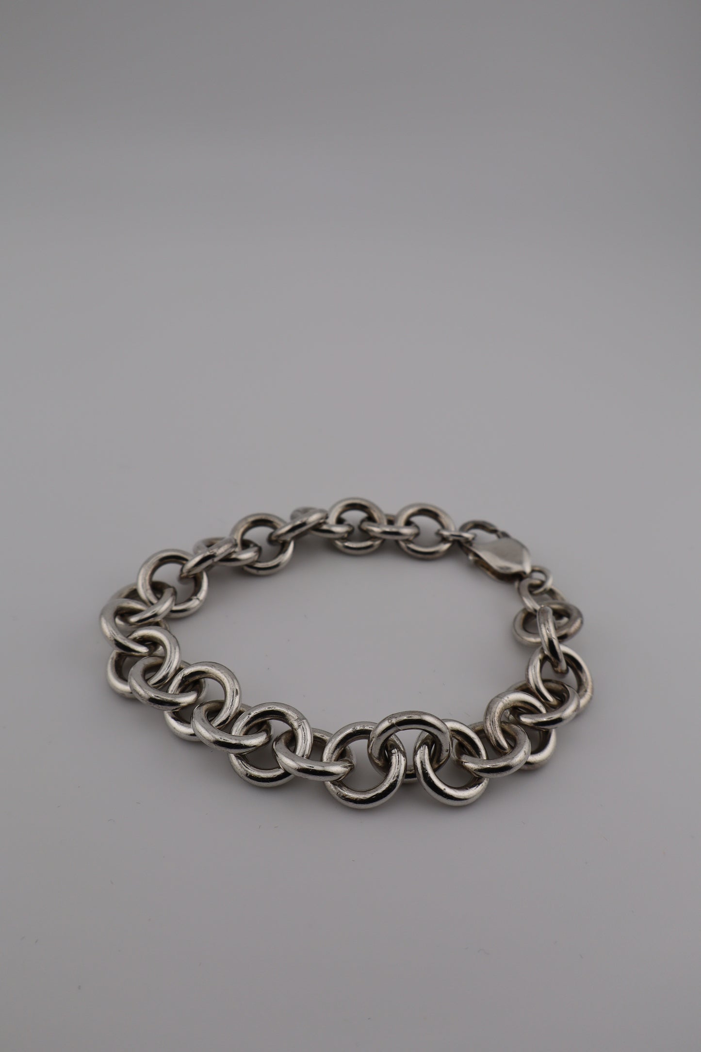 Sterling Silver Rolo Chain Bracelet – 8” (925, Lobster Clasp, 37.3g)