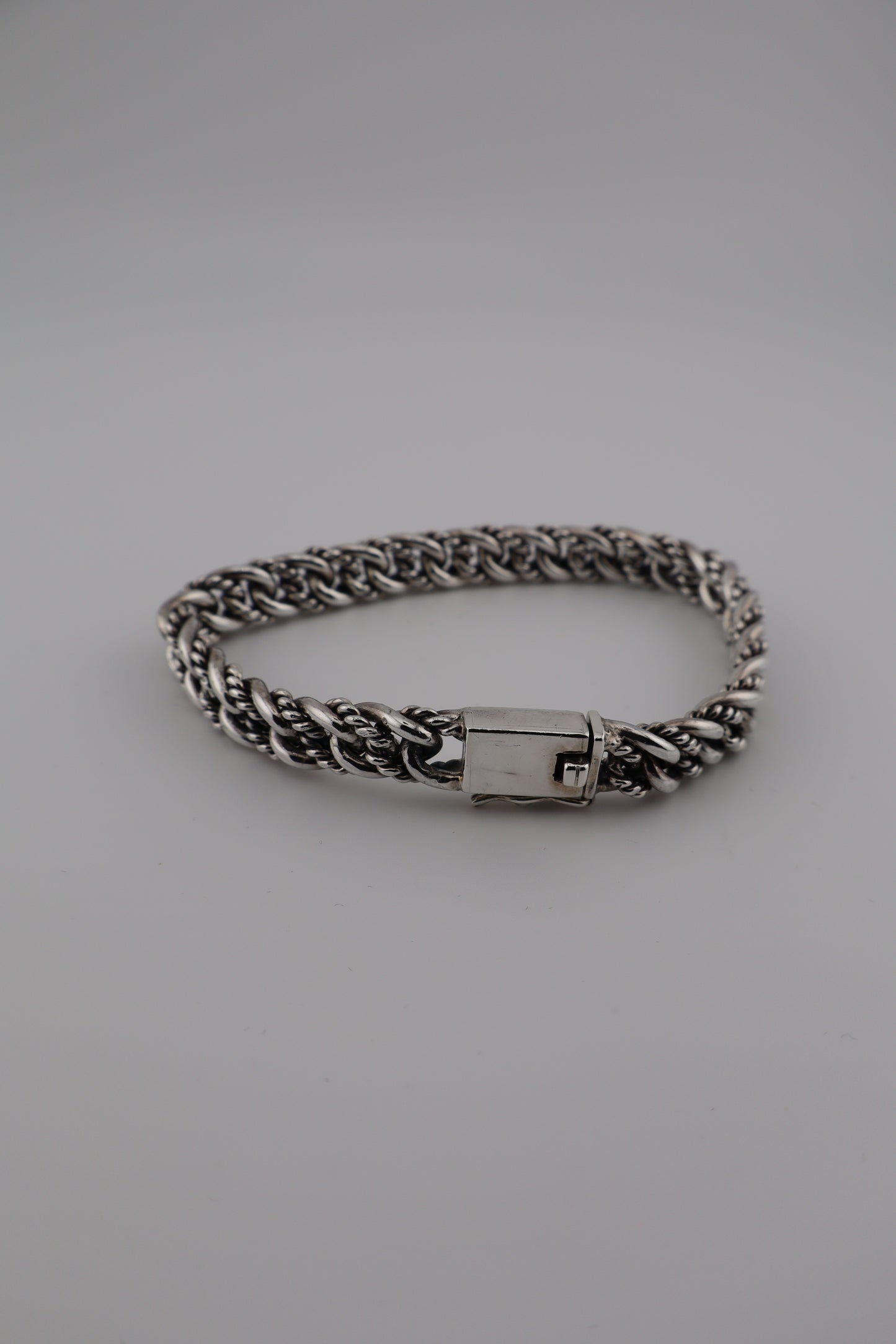 Sterling Silver Byzantine Chain Bracelet – 8.5” Heavyweight (925, Box Clasp, 39.8g)