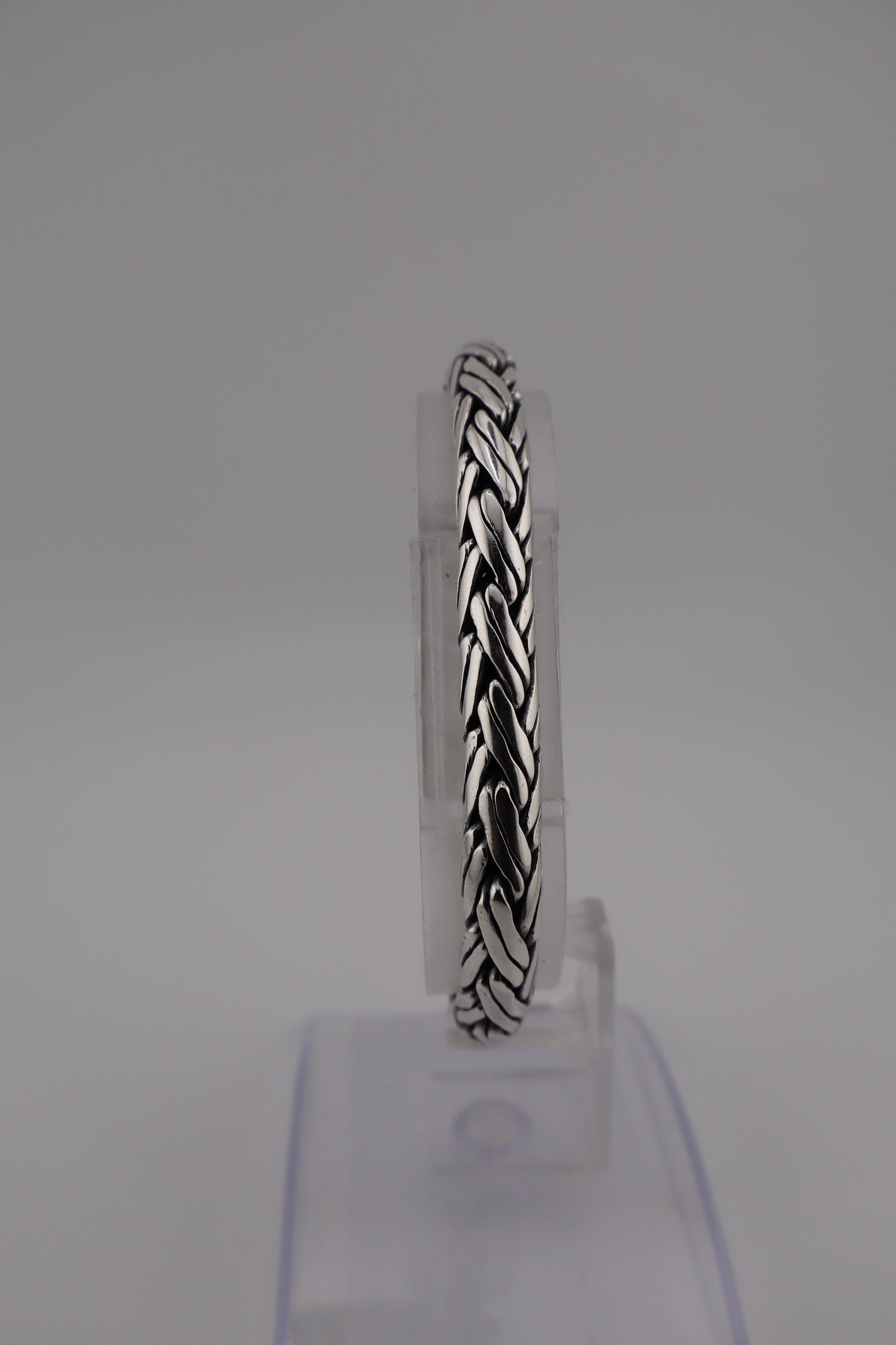 Heavyweight Men’s Sterling Silver 925 Woven Link Bracelet – 7.5” (925, Box Clasp, 42g)