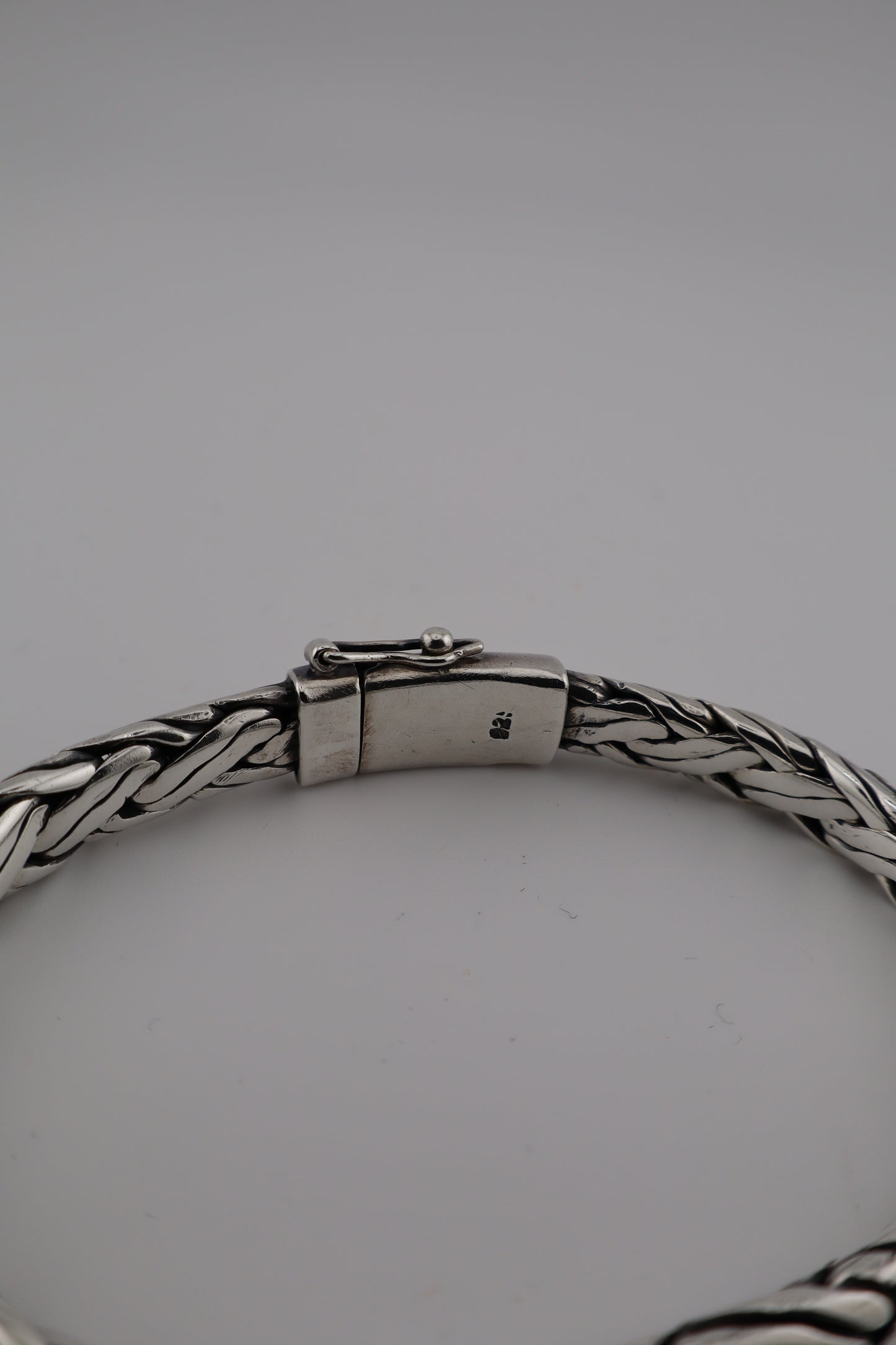 Heavyweight Men’s Sterling Silver 925 Woven Link Bracelet – 7.5” (925, Box Clasp, 42g)