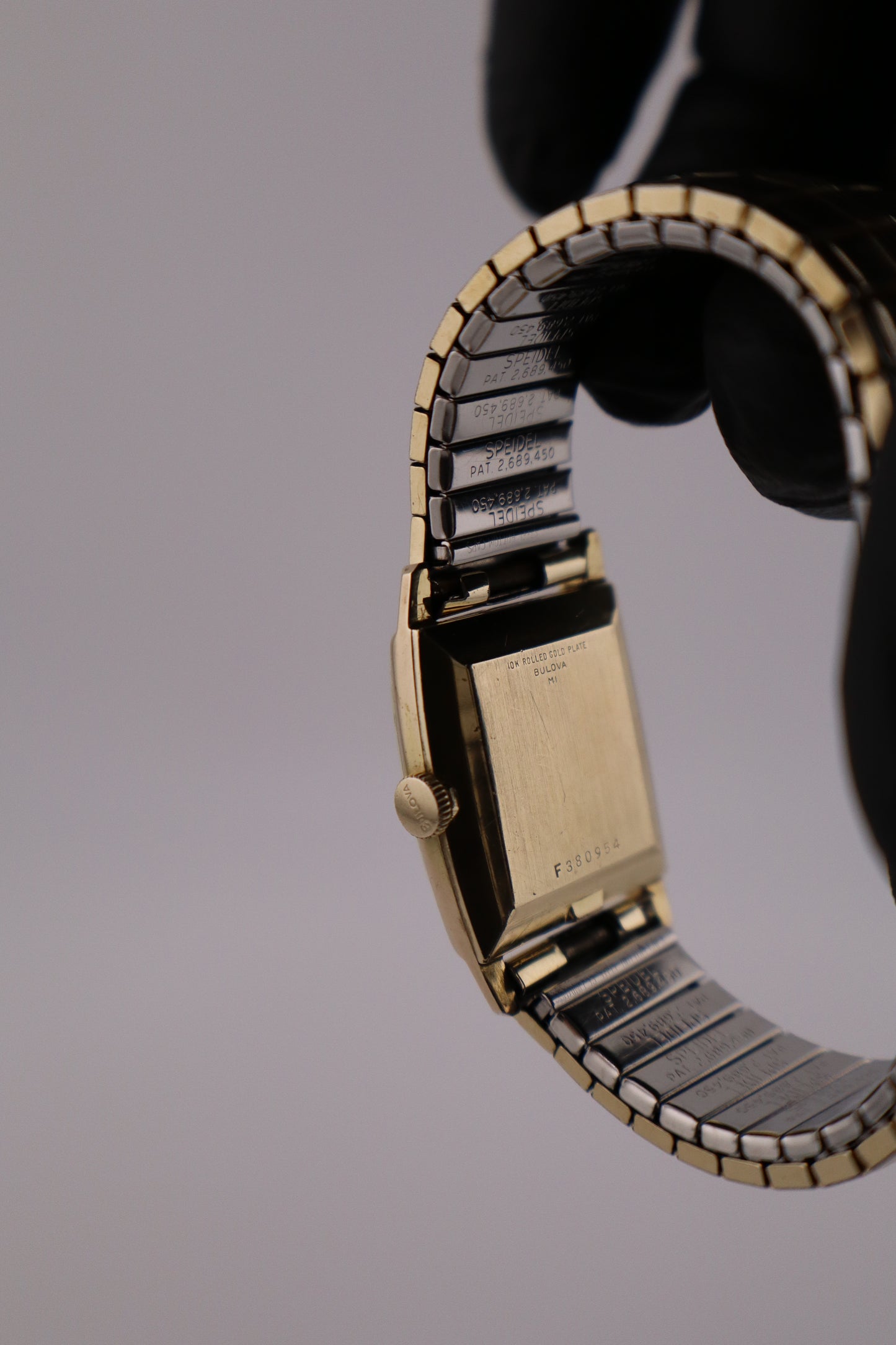 Vintage Bulova 1961 Art-Deco Manual Wind Tank 10k RGP Men's Watch