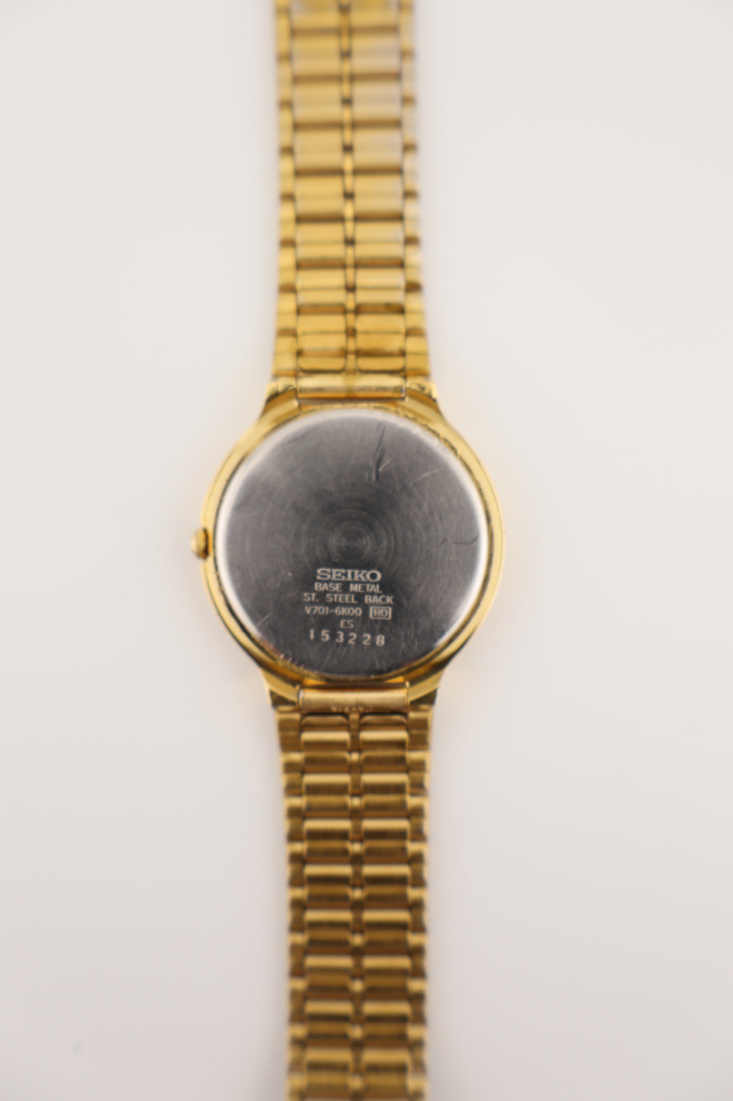 Vintage Seiko 1991 SX Quartz Dress Watch Gold Tone (V701-6K00, Fresh Battery, Original Bracelet)