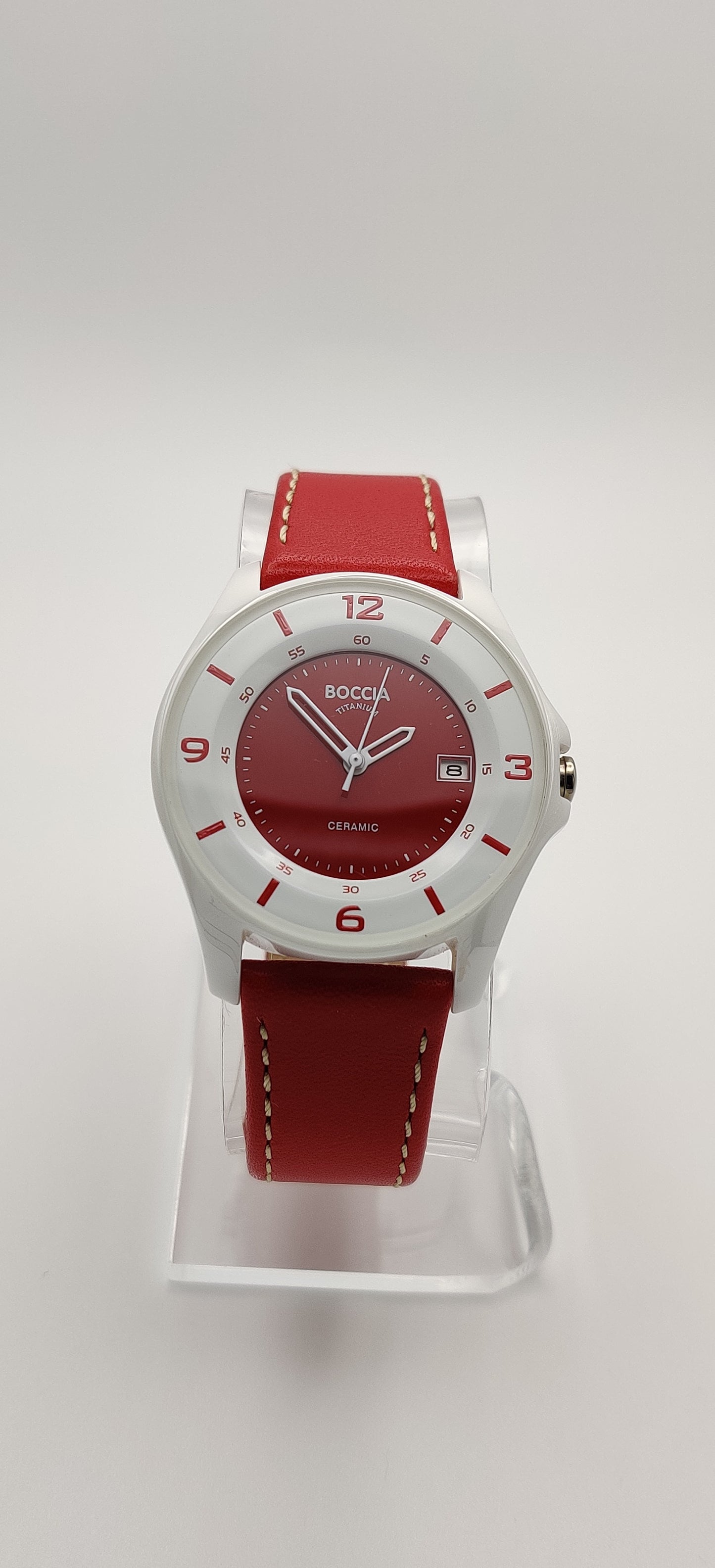 Boccia Ceramic Case Red Women's Watch