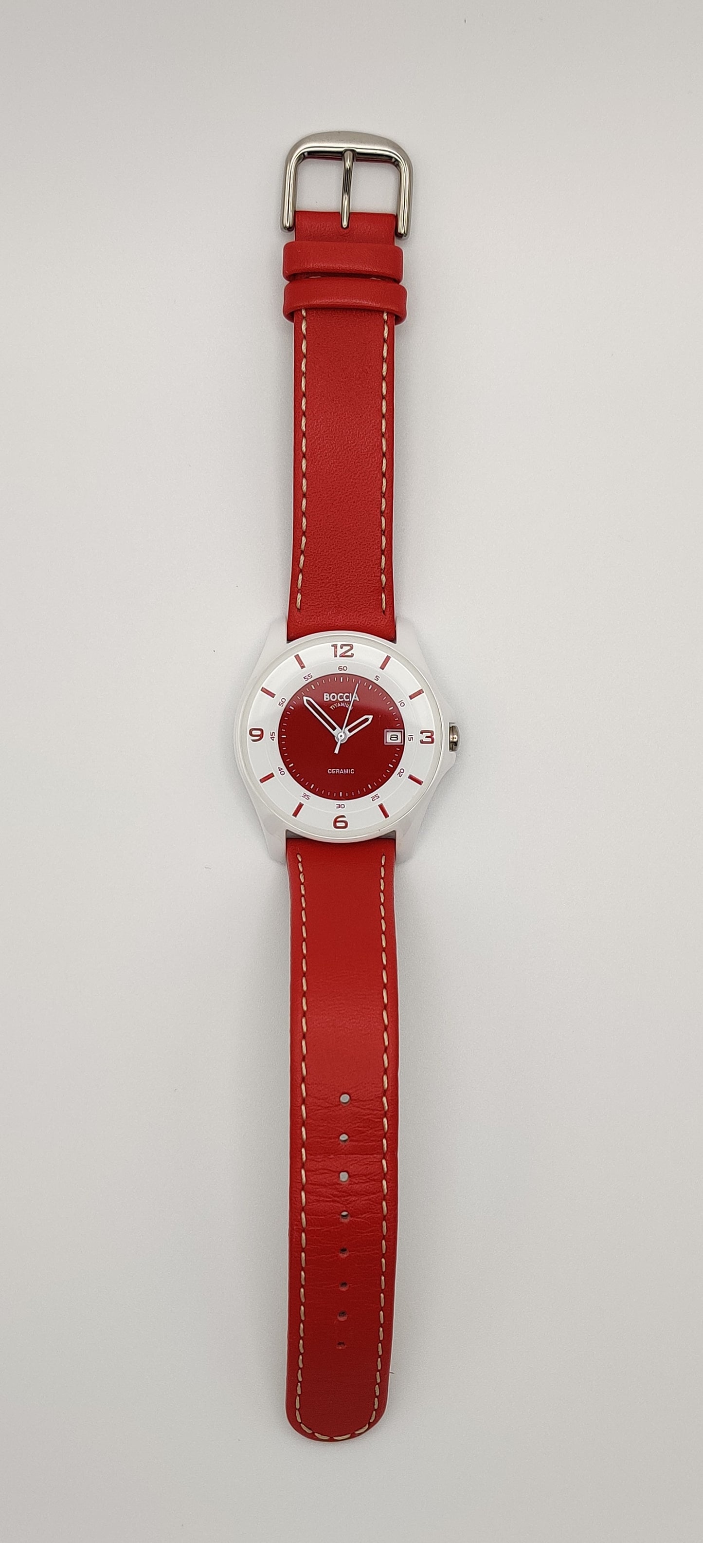 Boccia Ceramic Case Red Women's Watch