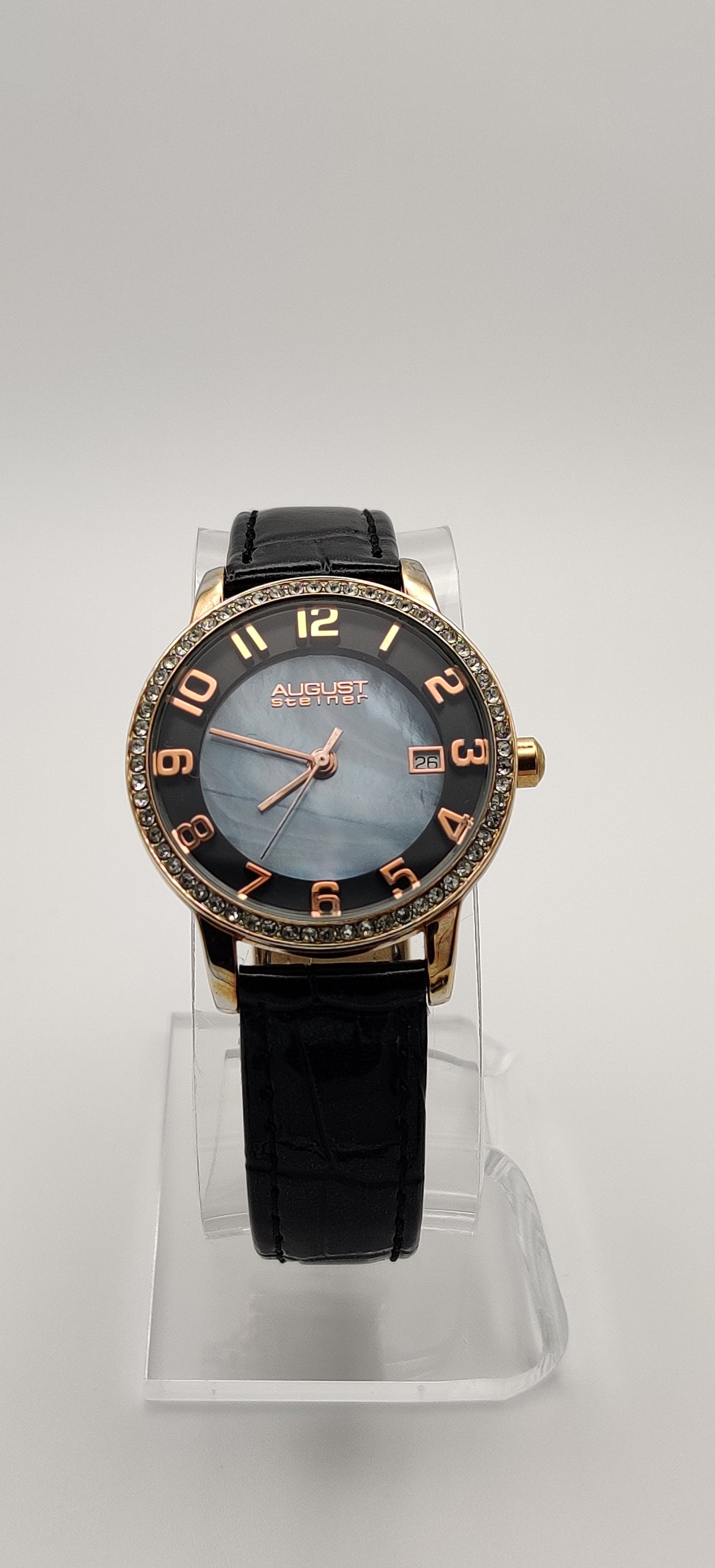 August Steiner Crystal Bezel Women's Watch