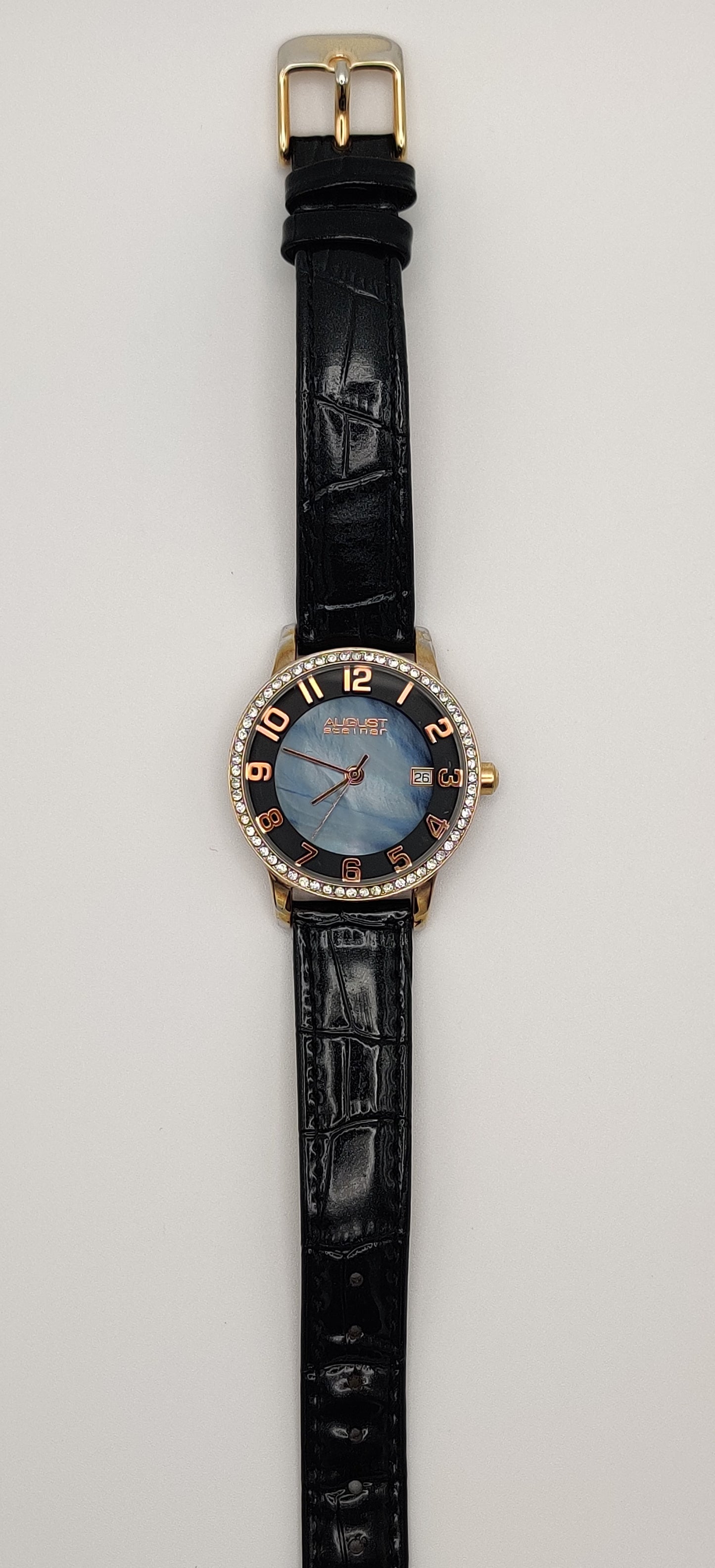 August Steiner Crystal Bezel Women's Watch