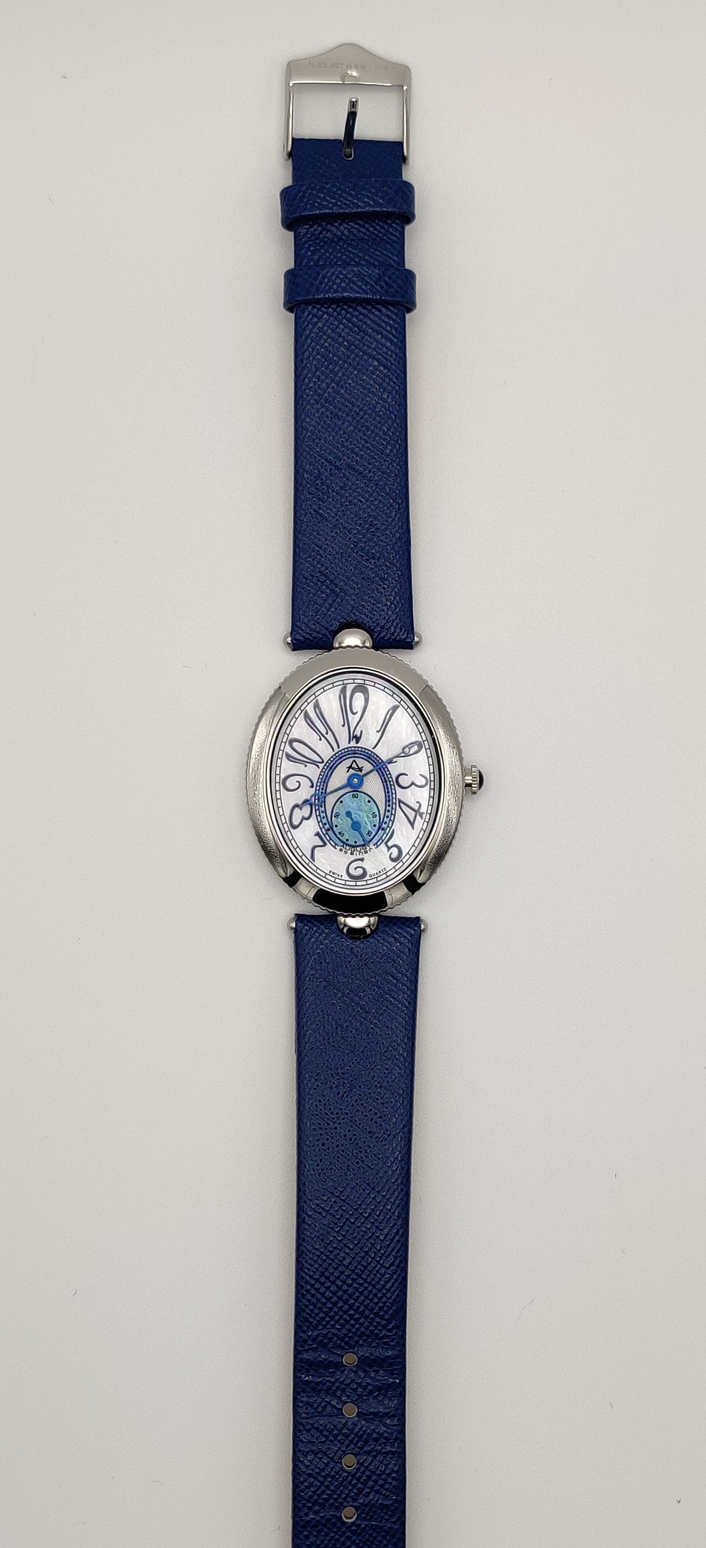 August Steiner Silver-Tone Oval Women's Watch