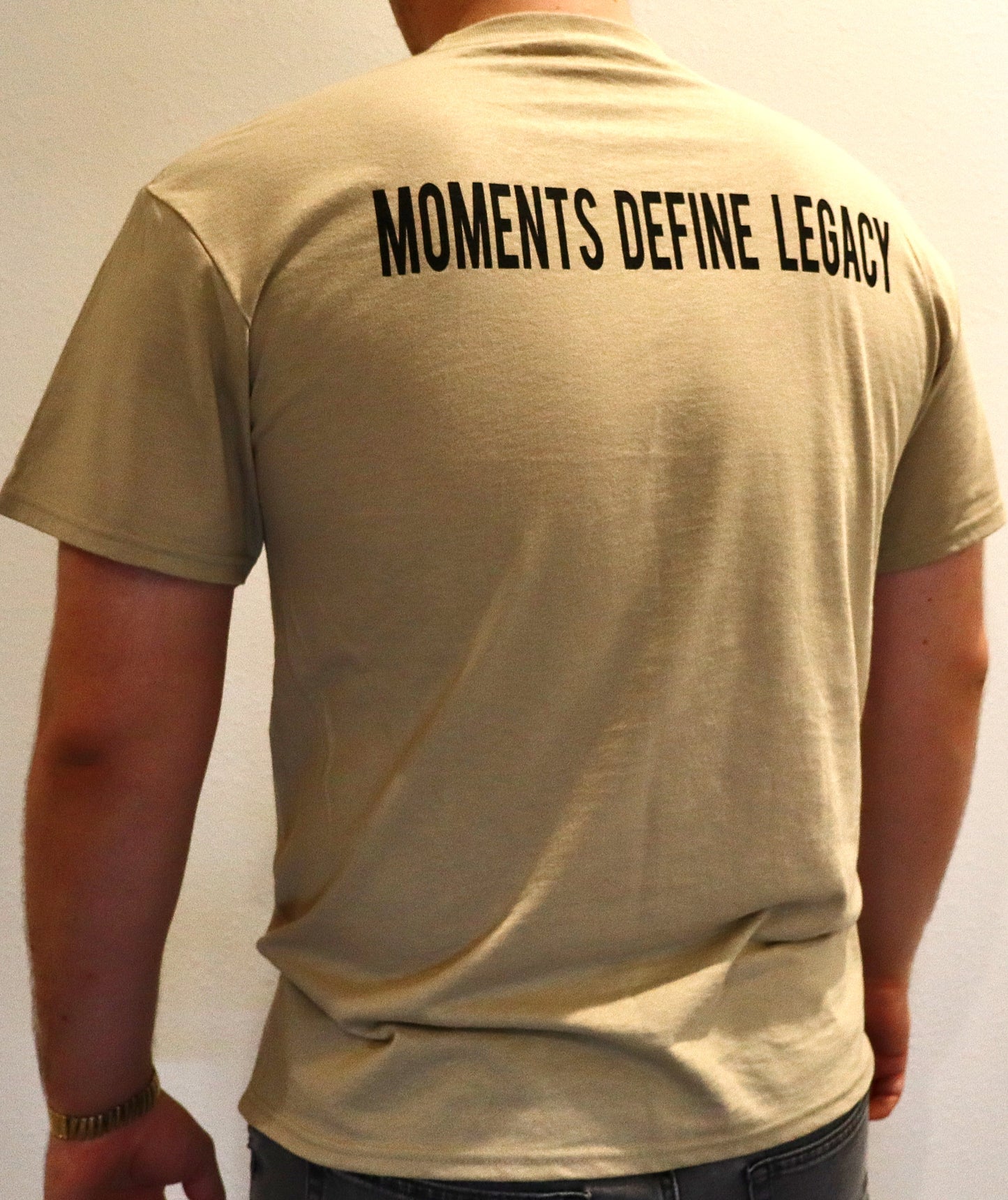 Ralius Enterprises Tan Tee - "Moments Define Destiny" Collection