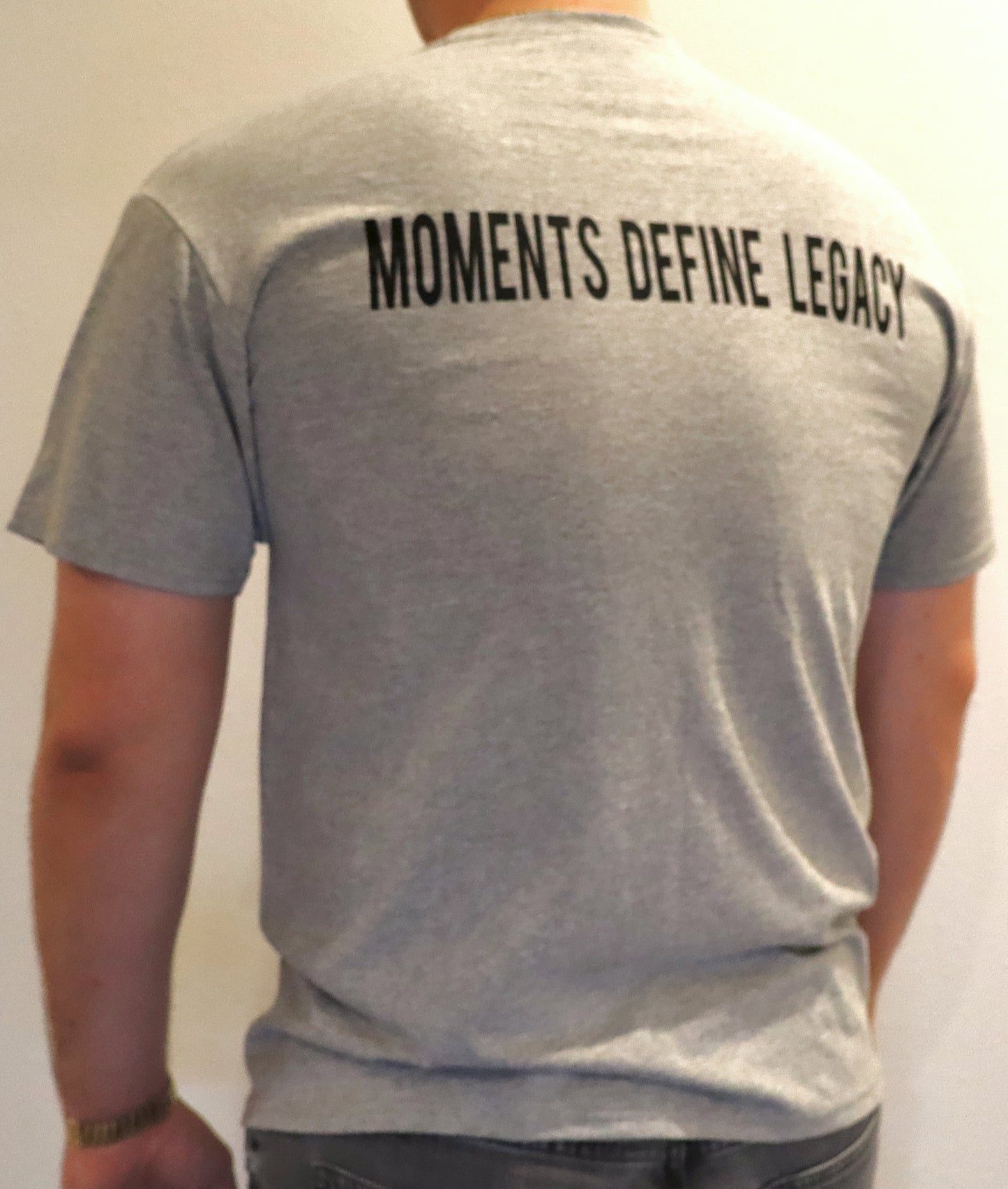 Ralius Enterprises Gray Tee - "Moments Define Destiny" Collection