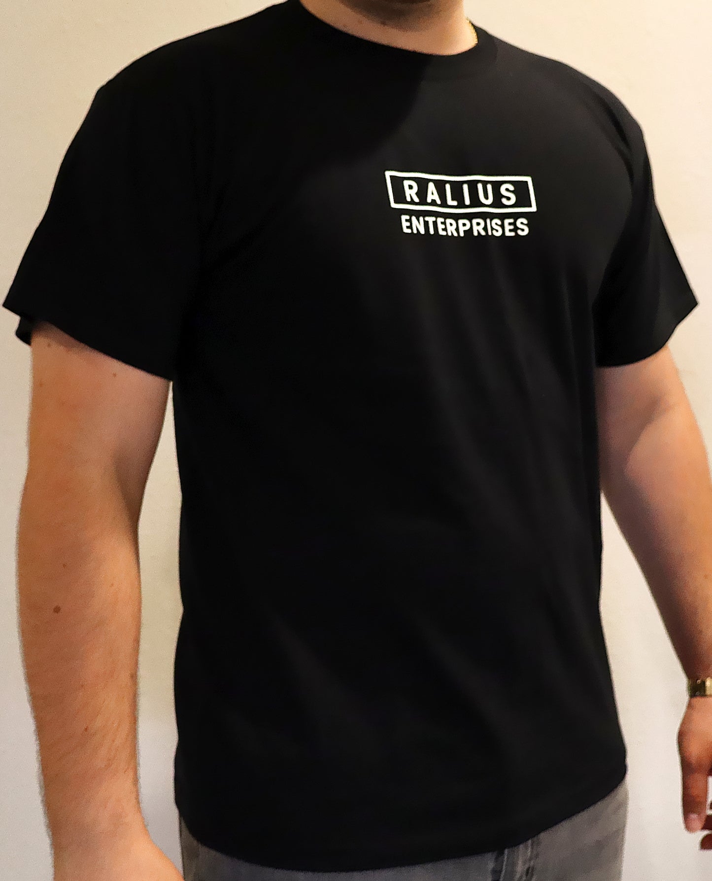 Ralius Enterprises Black Tee - "Moments Define Destiny" Collection