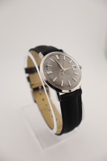 Vintage 1960's Elgin Charcoal Dial Manual-Wind Swiss Men's Watch