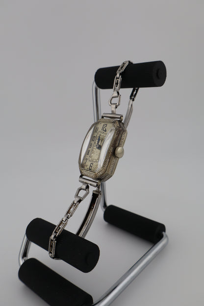 Vintage 1920's Bulova Art Deco Manual-Wind Women's Watch - Original Bracelet