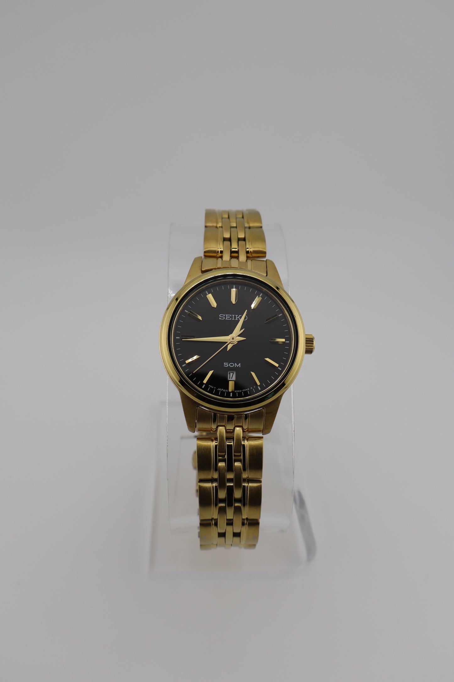 Seiko SUR886 Black Dial Date Women's Watch - Fresh Battery
