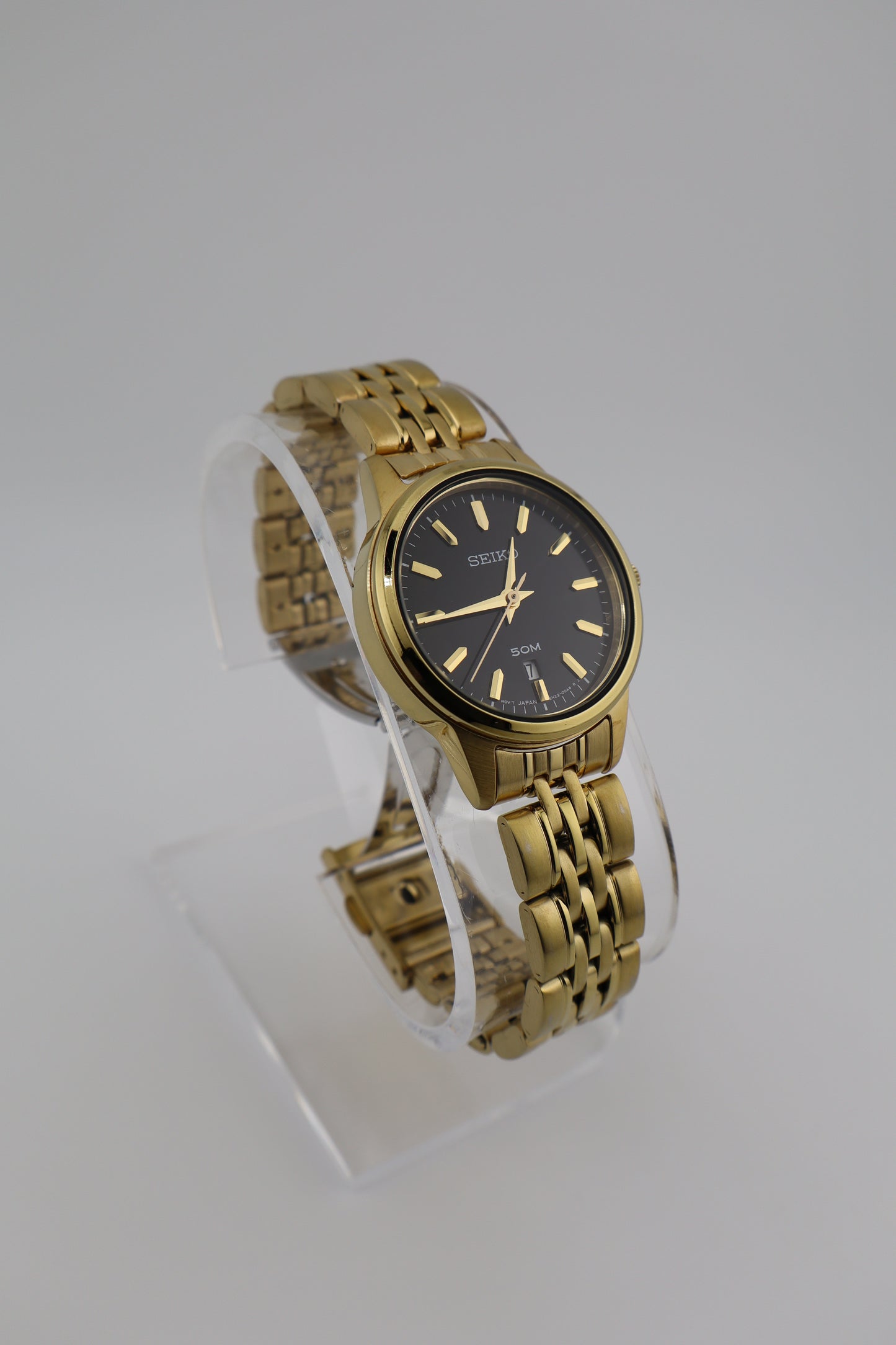 Seiko SUR886 Black Dial Date Women's Watch - Fresh Battery