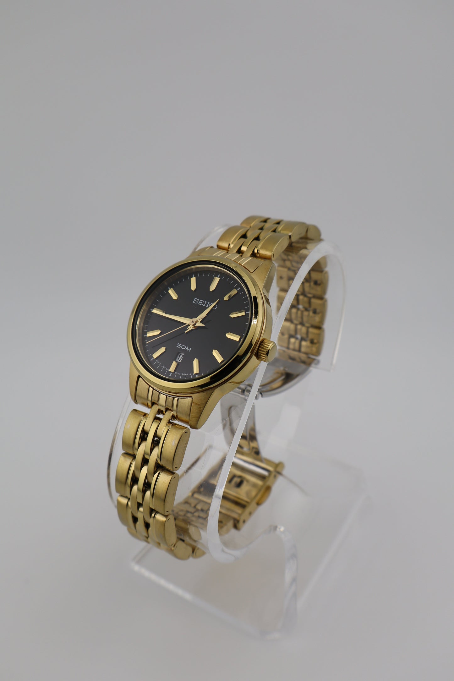 Seiko SUR886 Black Dial Date Women's Watch - Fresh Battery