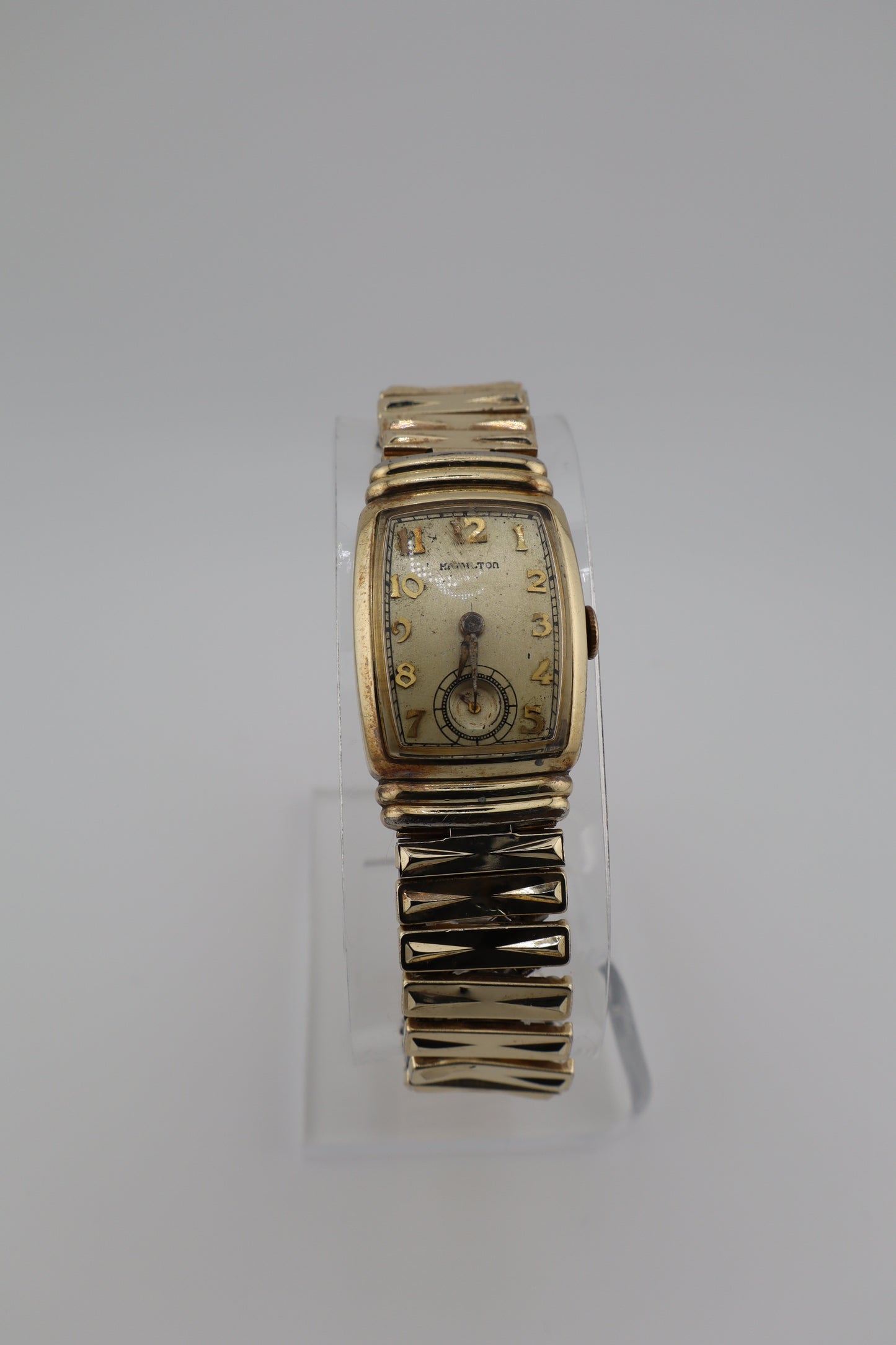 Vintage Hamilton Emerson 17J Manual Wind 10K GF Men's Watch w/ Hooded Lugs - Running