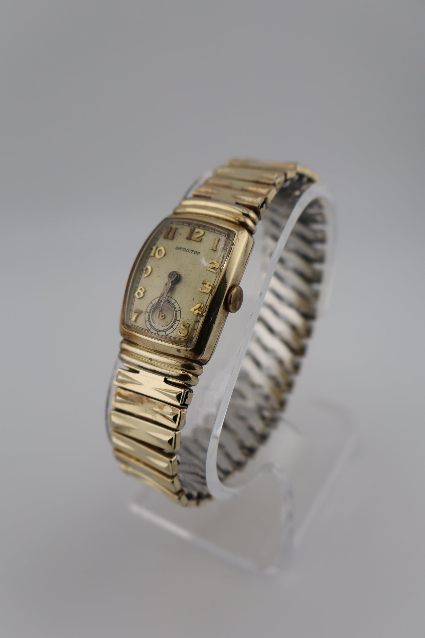 Vintage Hamilton Emerson 17J Manual Wind 10K GF Men's Watch w/ Hooded Lugs - Running