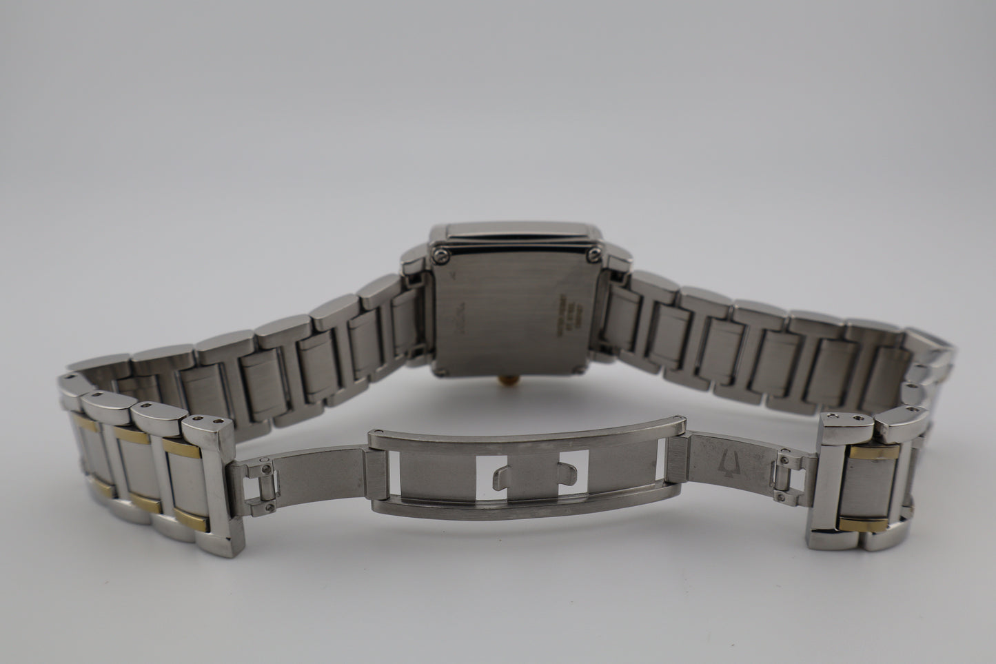 Bulova Diamond Series Square Two-Tone Mother of Pearl Quartz Women's Watch