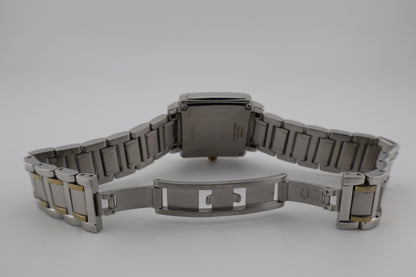 Bulova Diamond Series Square Two-Tone Mother of Pearl Quartz Women's Watch