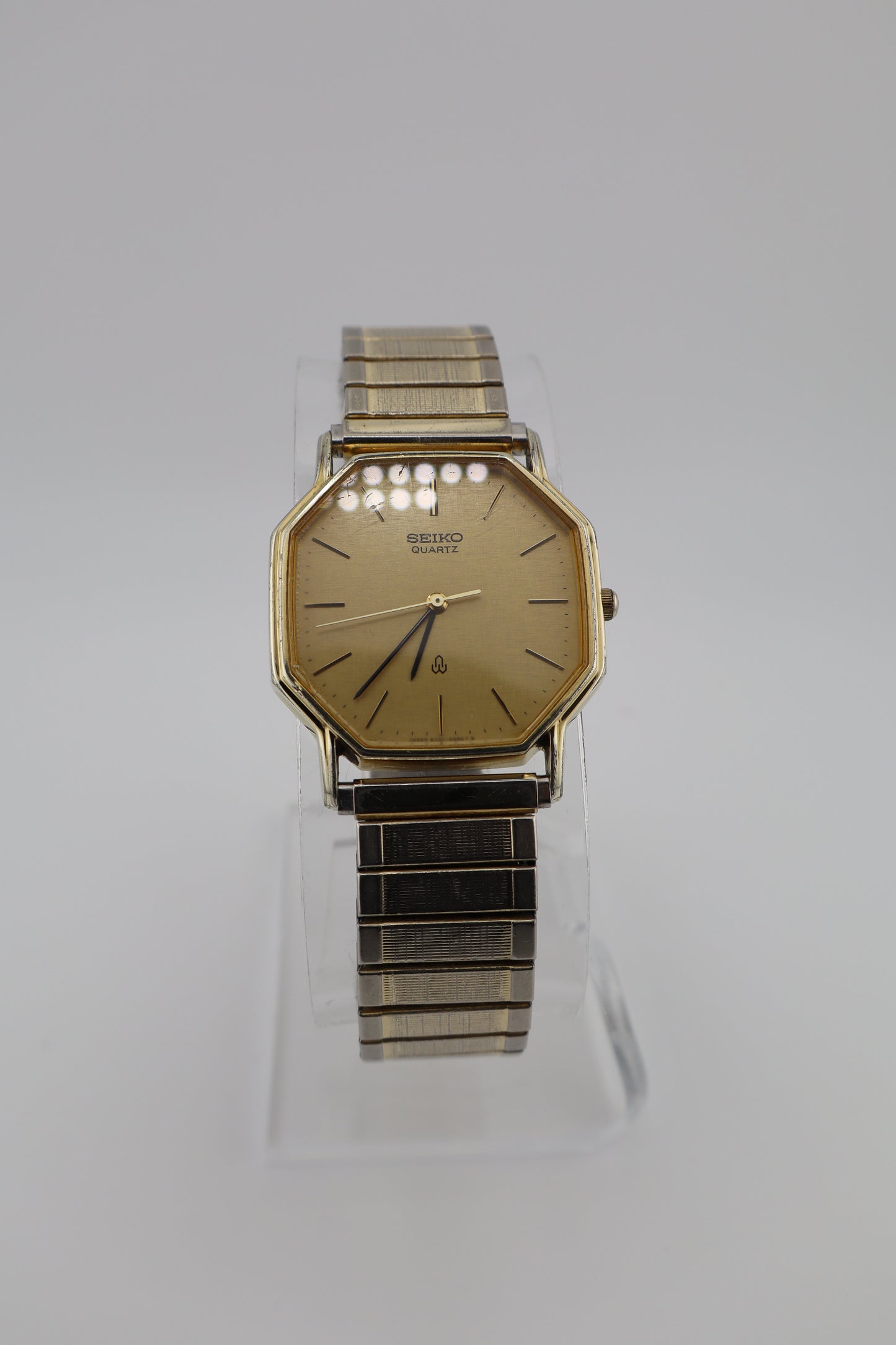 Vintage 1983 Seiko Chariot Octagonal Gold-Tone Quartz Men's Watch - New Battery