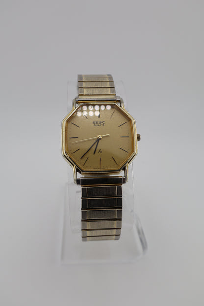 Vintage 1983 Seiko Chariot Octagonal Gold-Tone Quartz Men's Watch - New Battery