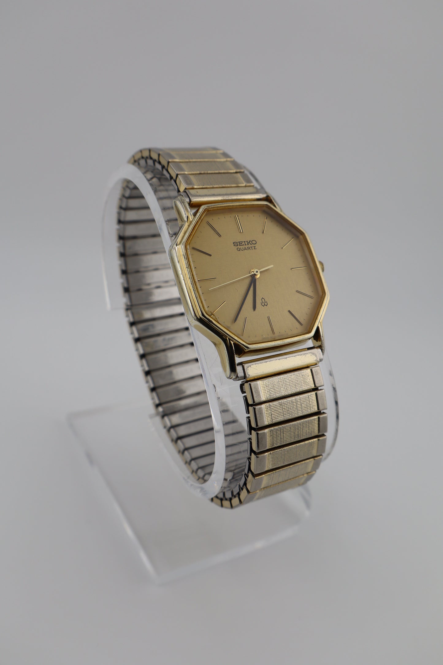 Vintage 1983 Seiko Chariot Octagonal Gold-Tone Quartz Men's Watch - New Battery