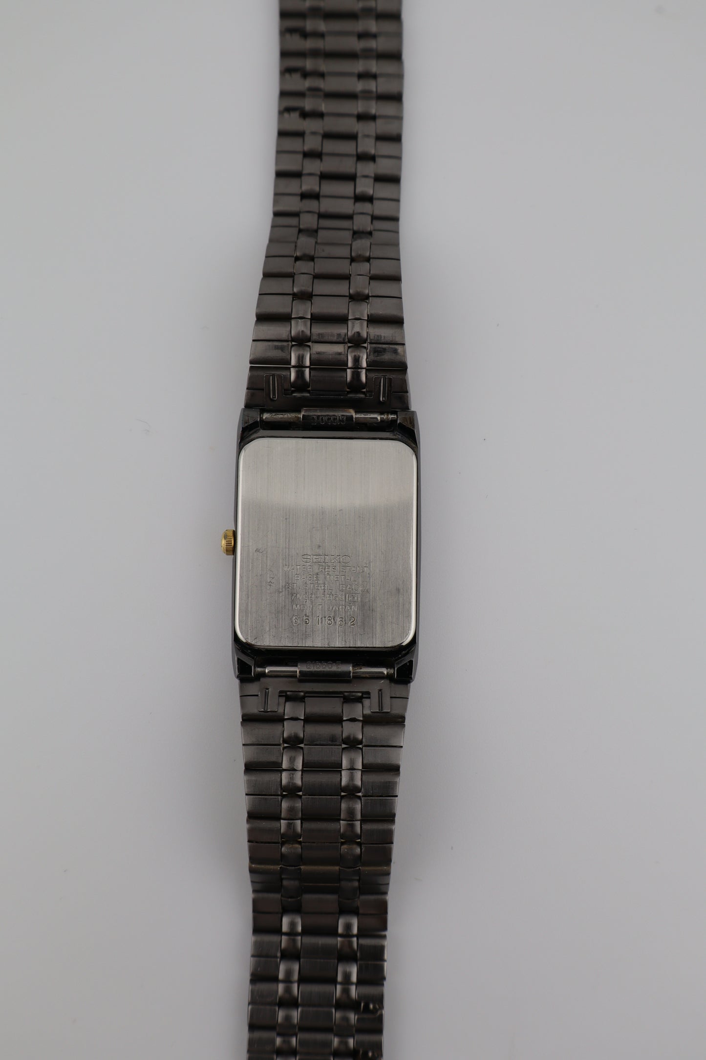 Vintage 1996 Seiko Tank Two-Tone Stainless Steel Quartz Men's Watch