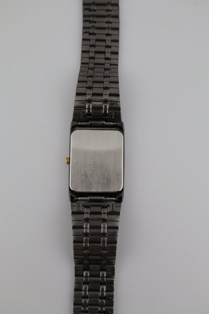 Vintage 1996 Seiko Tank Two-Tone Stainless Steel Quartz Men's Watch