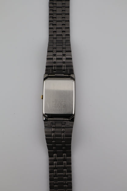 Vintage 1996 Seiko Tank Two-Tone Stainless Steel Quartz Men's Watch